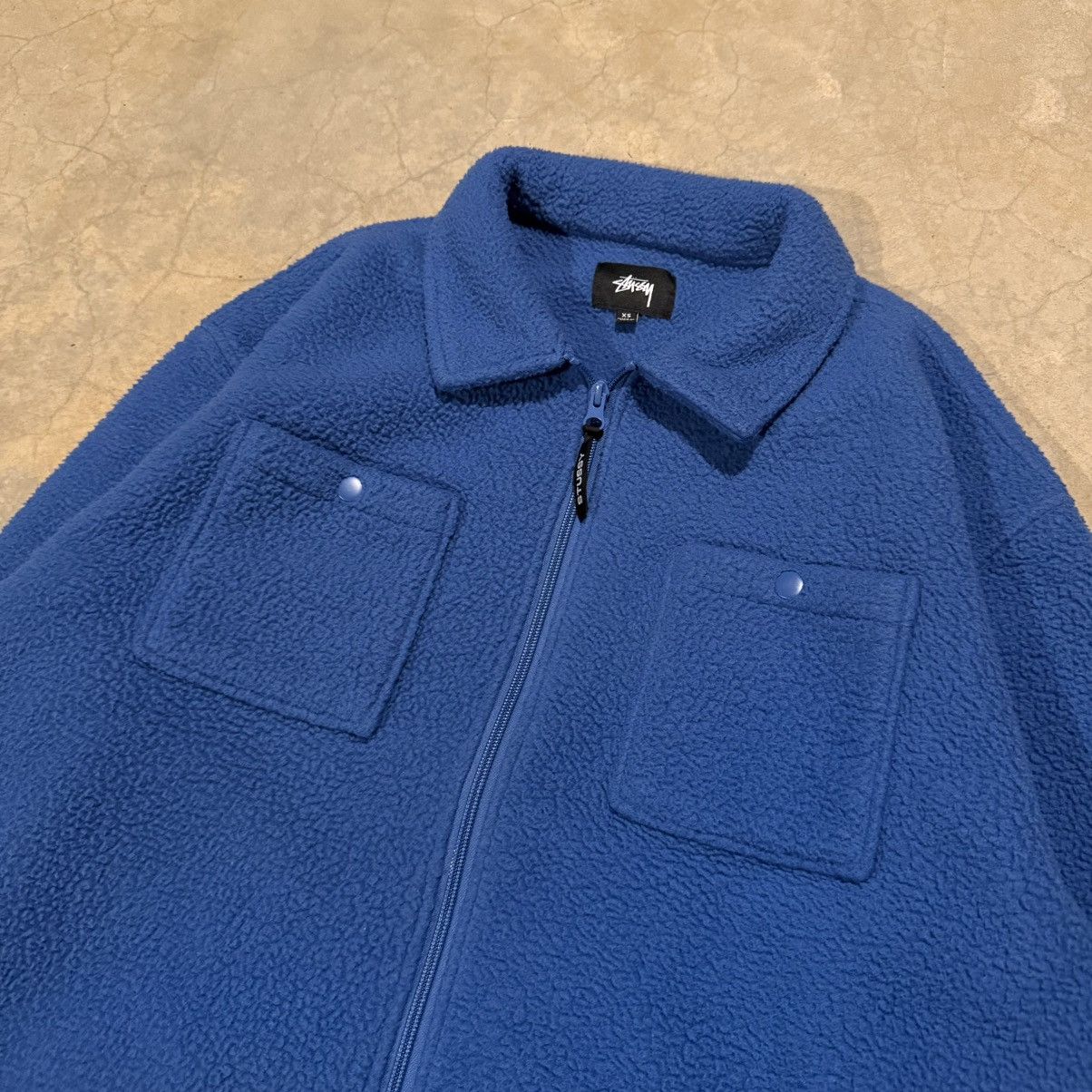 Stussy Vintage Stussy Polar Fleece Deep Pile Zip Shirt Jacket Blue Size US M / EU 48-50 / 2 - 4 Thumbnail