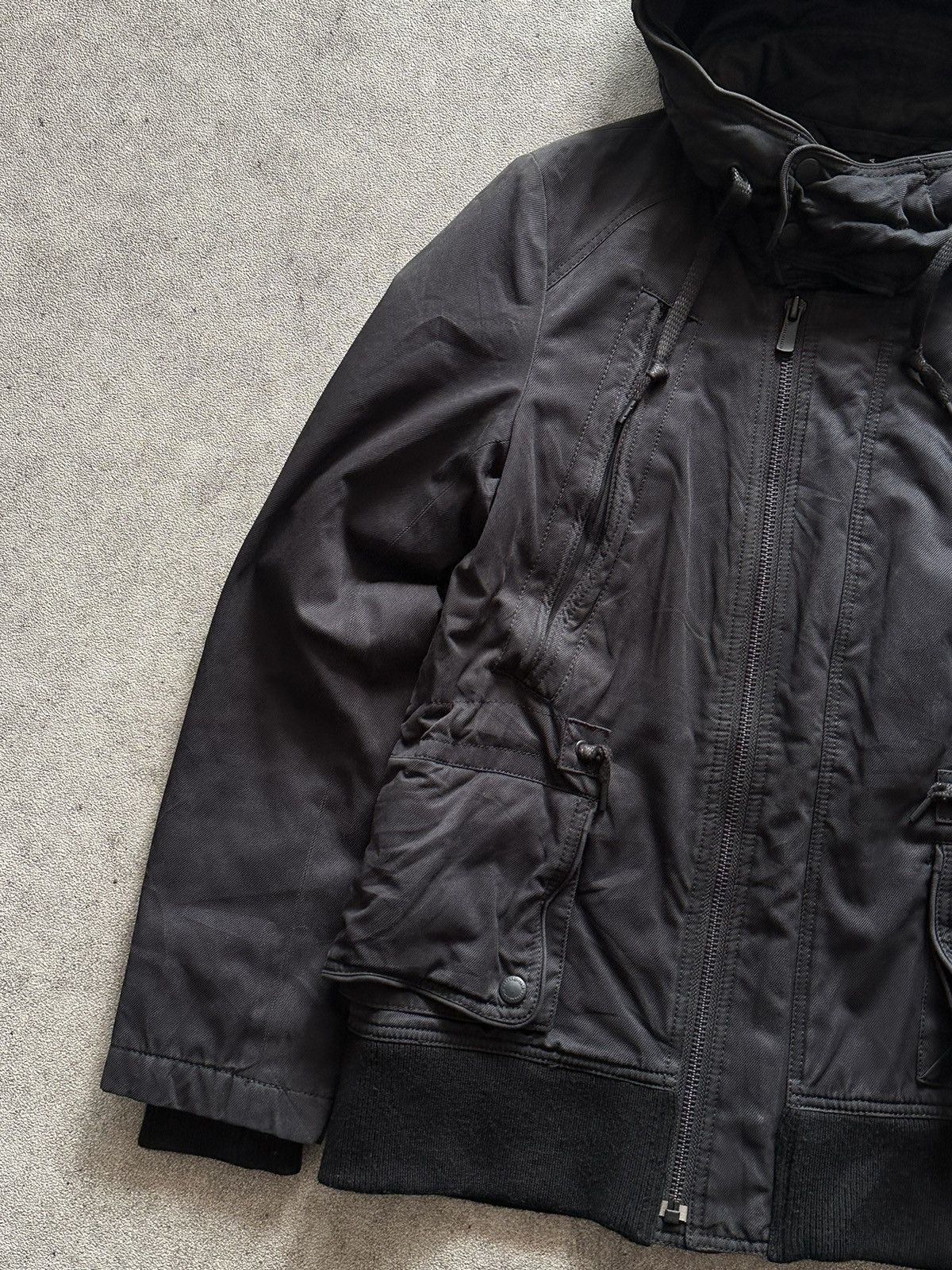 Neil Barrett Black Barret Neill Barret Coated Hooded Multipocket Jacket Size US S / EU 44-46 / 1 - 2 Thumbnail