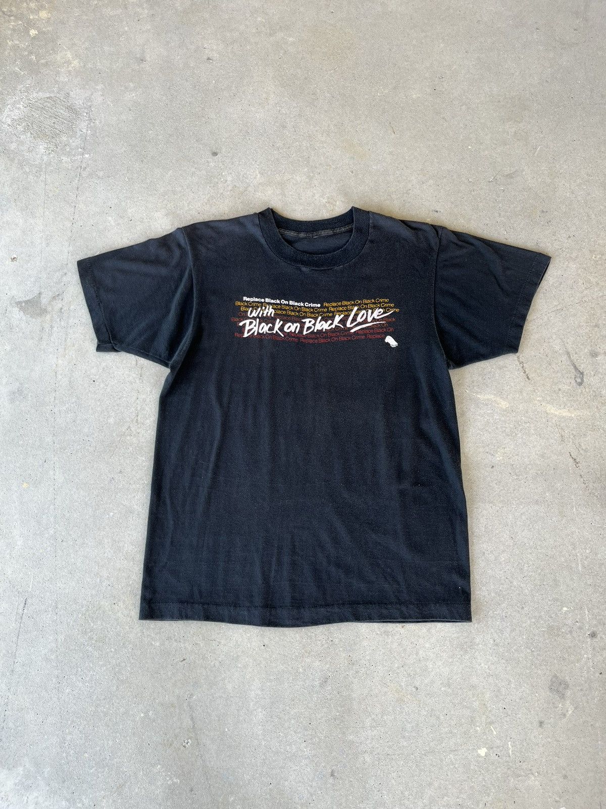 Vintage Vintage 80’s Black Love T-Shirt Size US M / EU 48-50 / 2 - 1 Thumbnail
