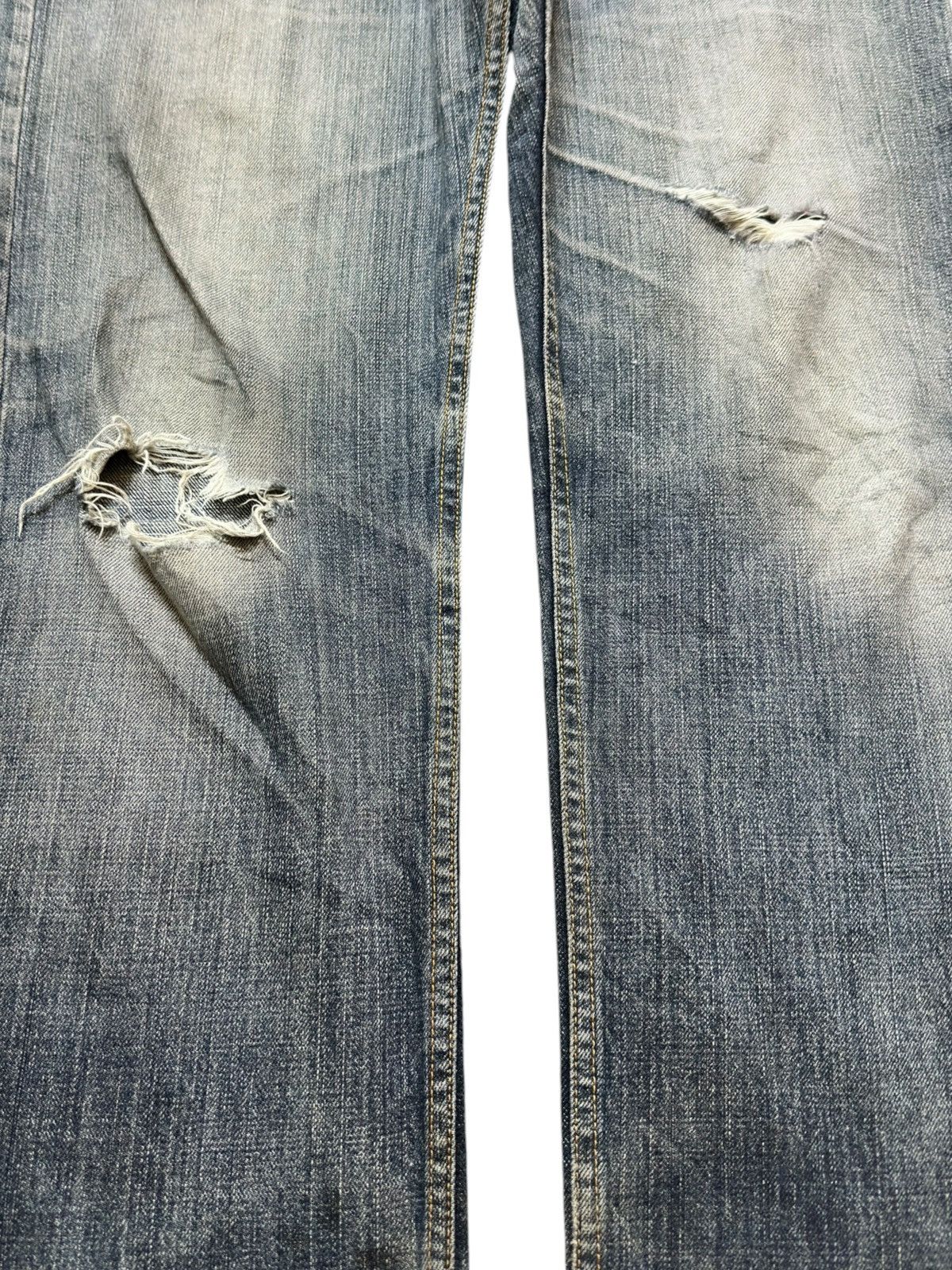 Beams Japan Vintage Beams Mudwash Ripped Distressed Denim Size US 35 - 3 Thumbnail
