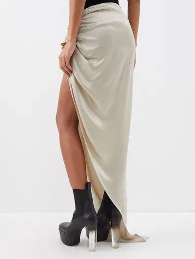 Rick Owens o1y0126 Maxi Skirt in Light Gray Size 28" / US 6 / IT 42 - 4 Thumbnail