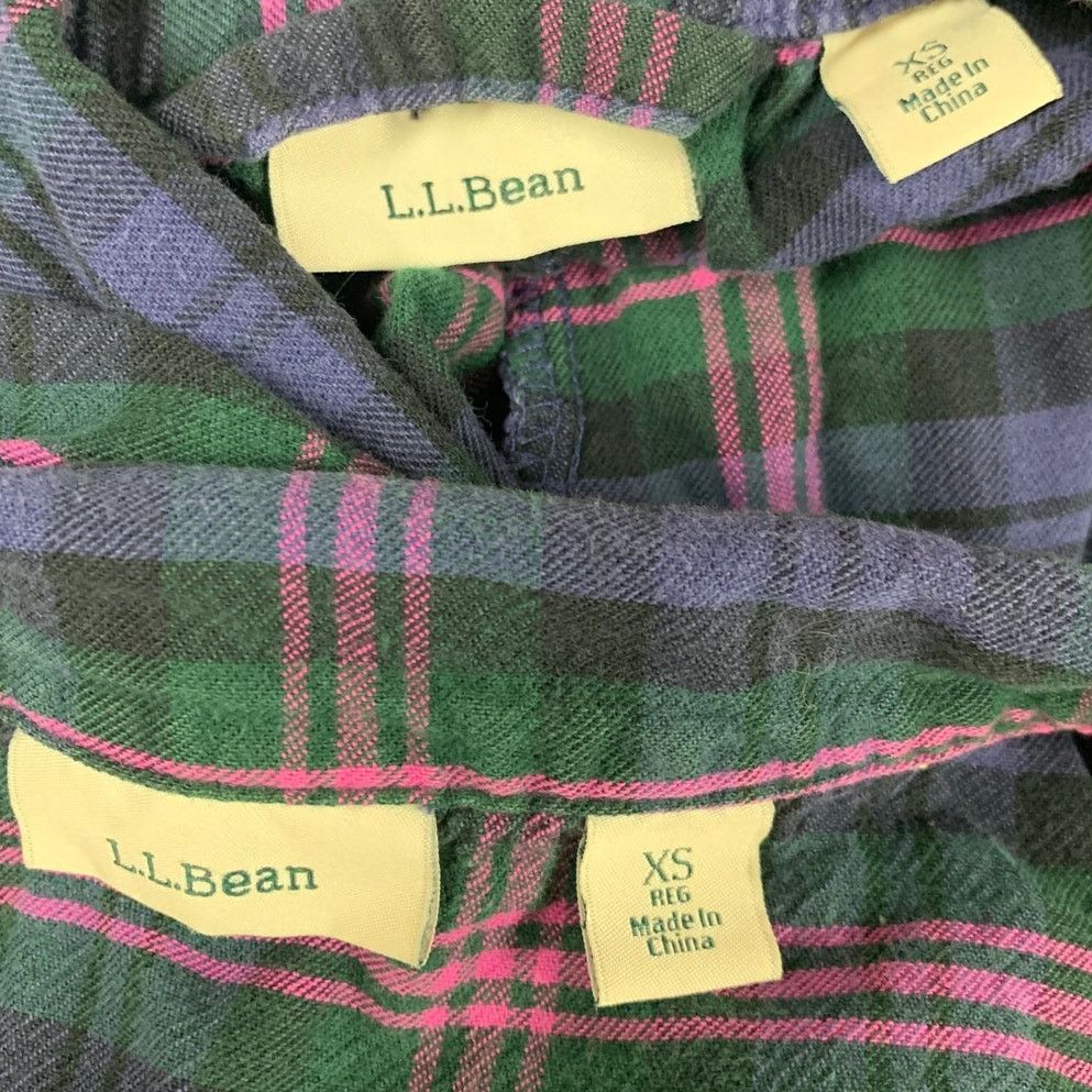 L.L. Bean LL Bean Womens XS Plaid Shirt Elastic Waist Pants PJ Set Size 27" / US 4 / IT 40 - 3 Thumbnail