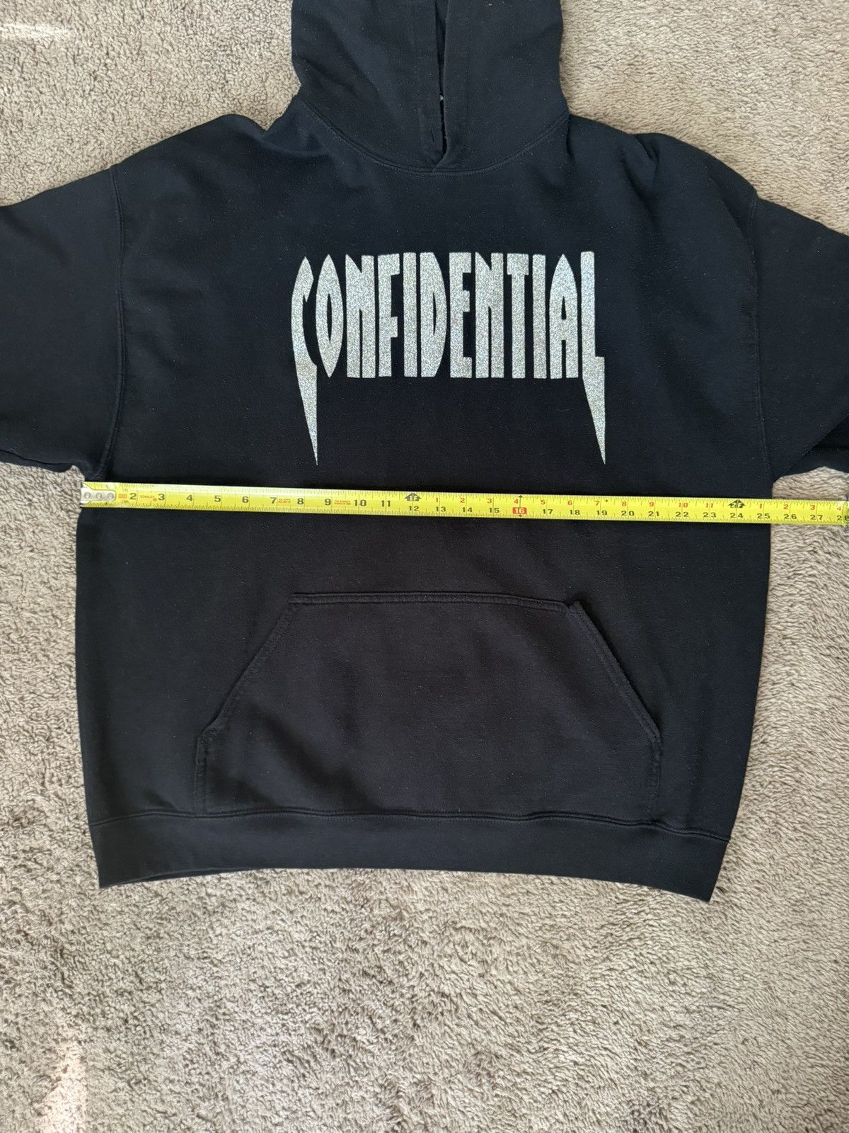 Japanese Brand crystal lettering confidential hoodie Size US L / EU 52-54 / 3 - 3 Thumbnail