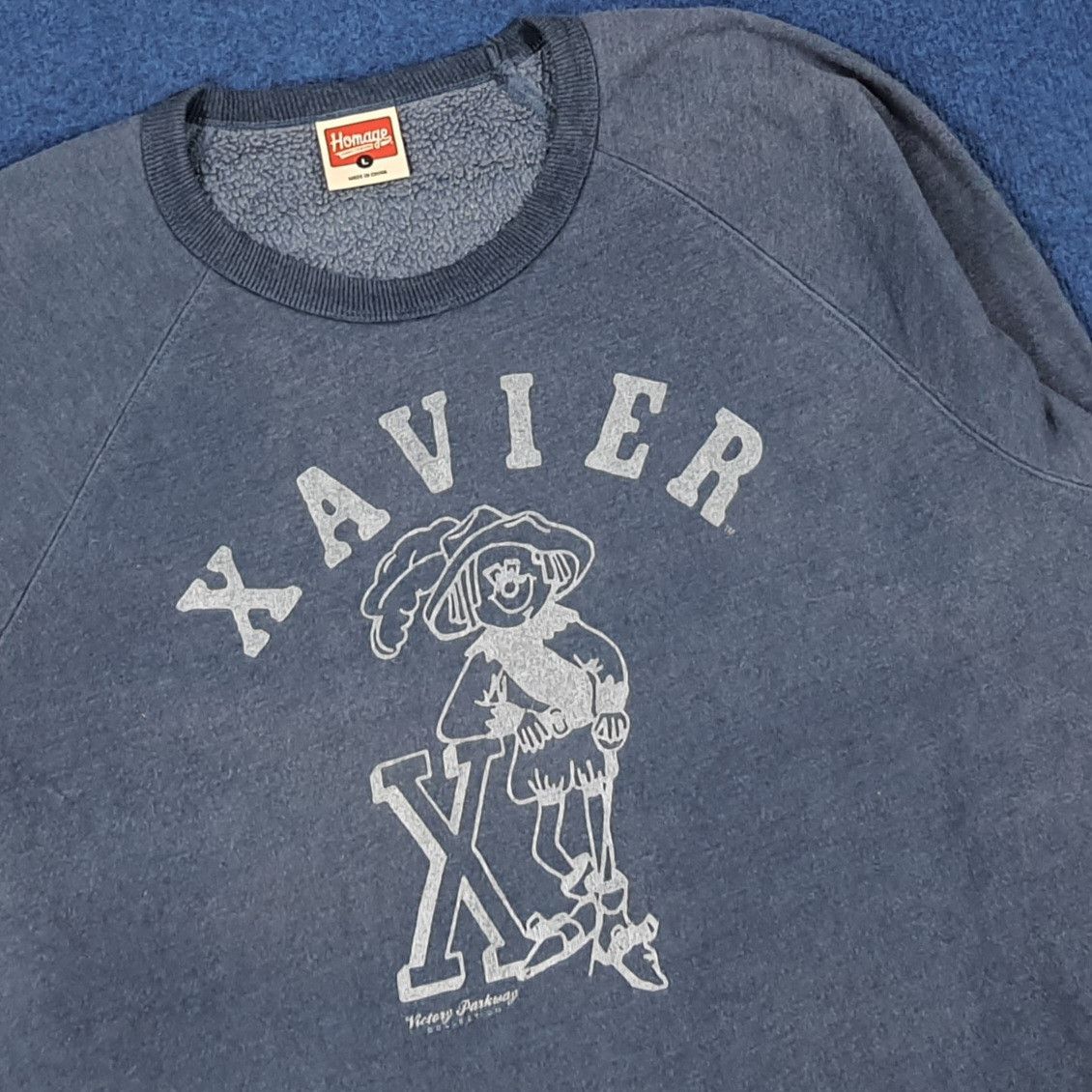 Homage Vintage Xavier University College Mascot Sweatshirt C290N5 Size US L / EU 52-54 / 3 - 2 Thumbnail