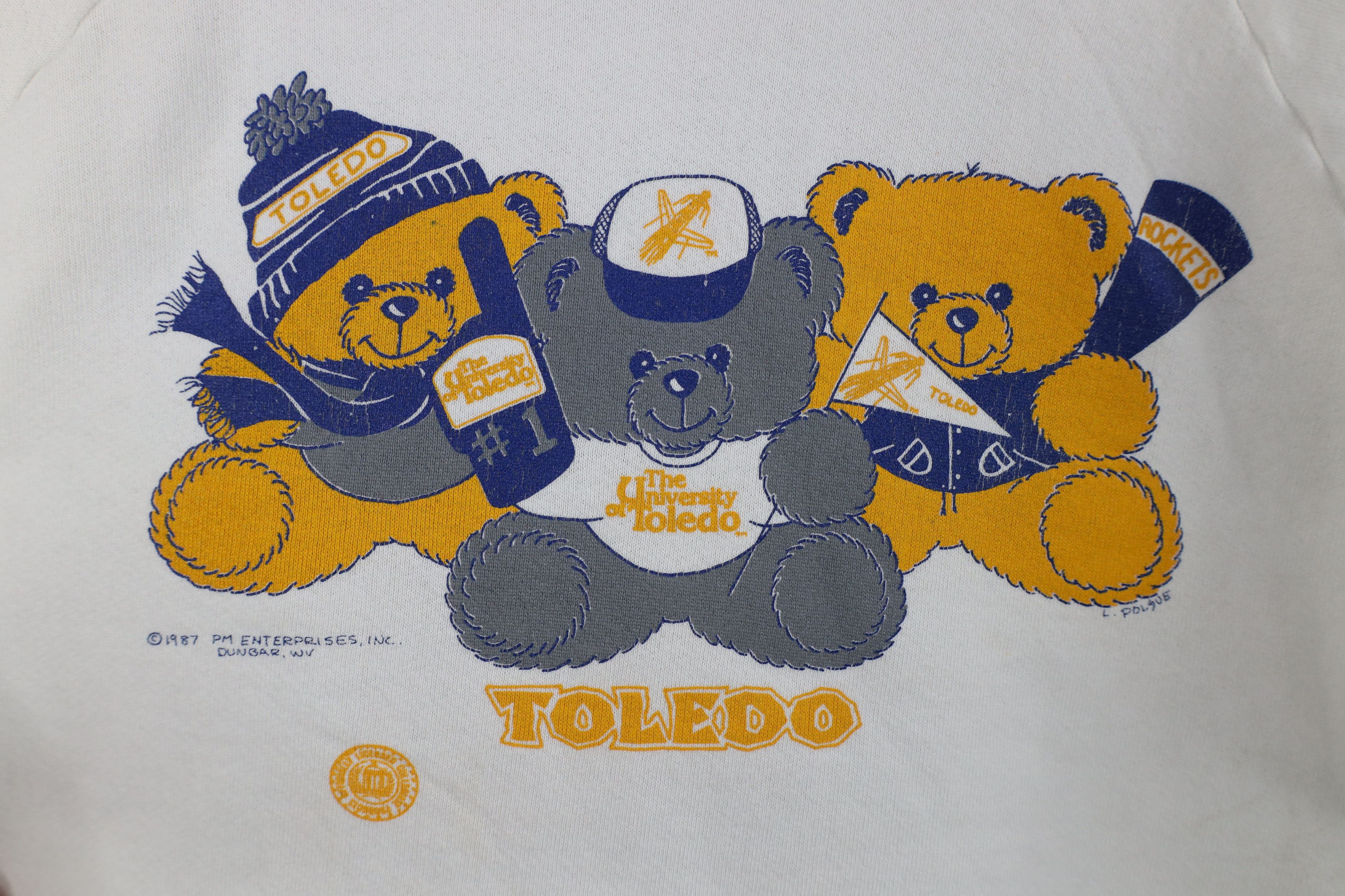 Vintage Vintage 80s University of Toledo Teddy Bear Sweatshirt USA Size M / US 6-8 / IT 42-44 - 4 Thumbnail