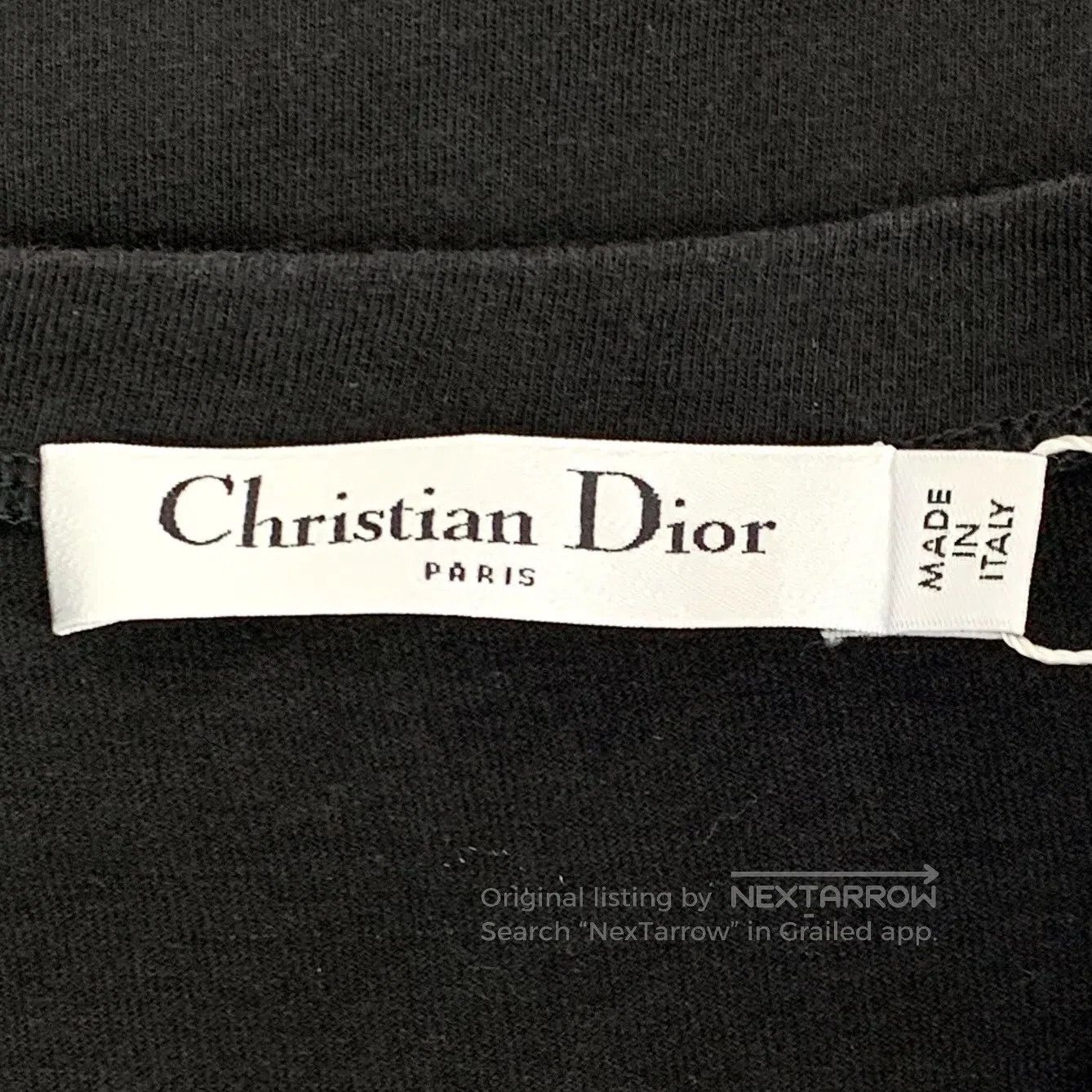 Dior Dior Black logo letter print cotton crewneck short sleeve Size US M / EU 48-50 / 2 - 6 Thumbnail