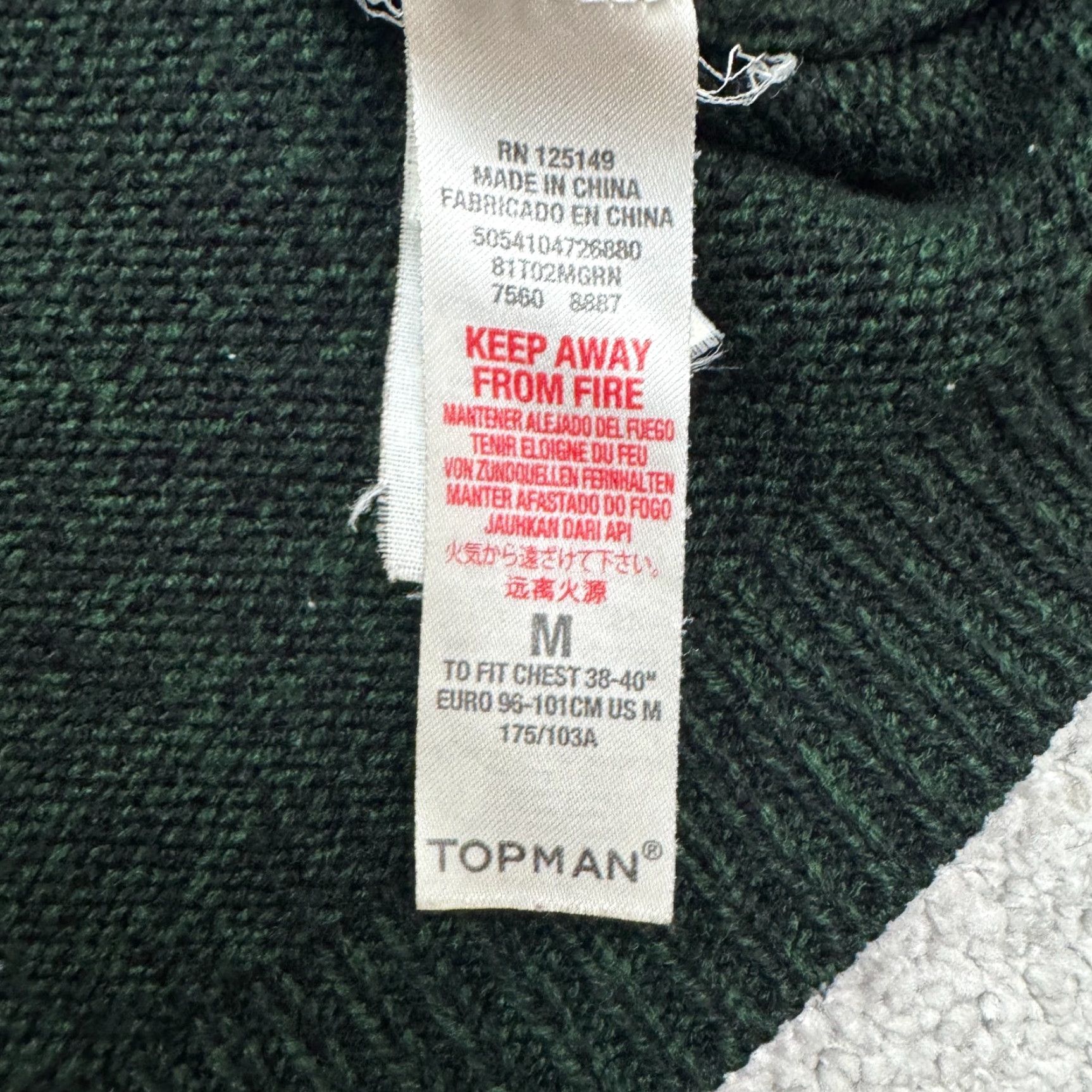 Topman Topman Waffle-Knit Pullover Sweater Mens M Dark Green Crew Neck Acrylic Regular Knit Shirt Size US M / EU 48-50 / 2 - 6 Thumbnail