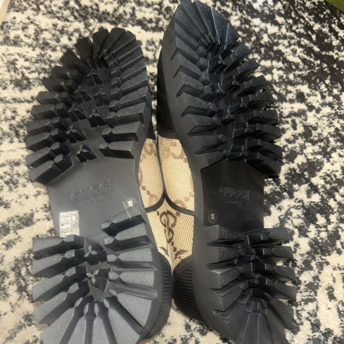 Gucci Gucci Monogram Jumbo GG Soft Calfskin Lug Sole Derby Loafers Size US 12 / EU 45 - 4 Thumbnail