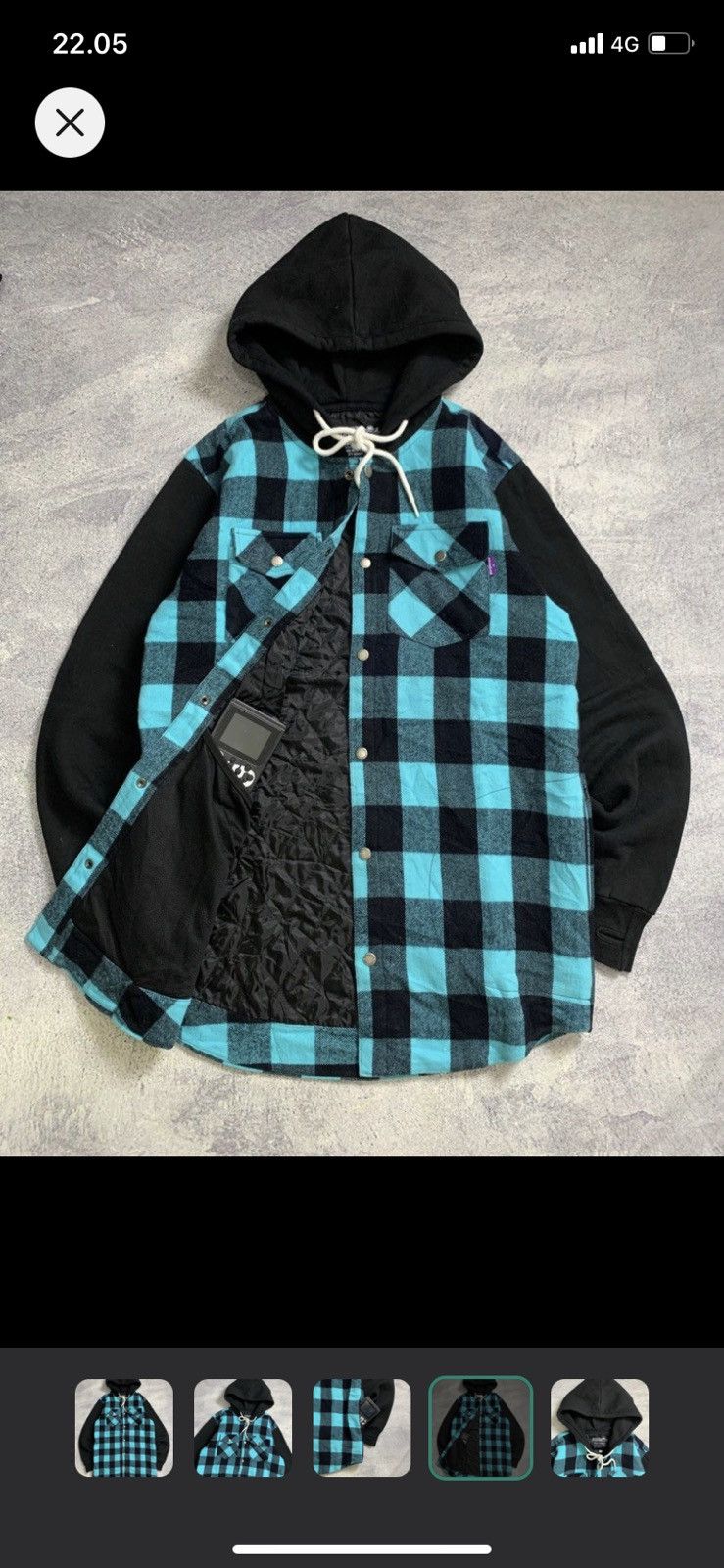 Japanese Brand × Vintage Vintage Pattern 'Purple Cow' Flannel Hoodie Jacket Size US L / EU 52-54 / 3 - 2 Thumbnail