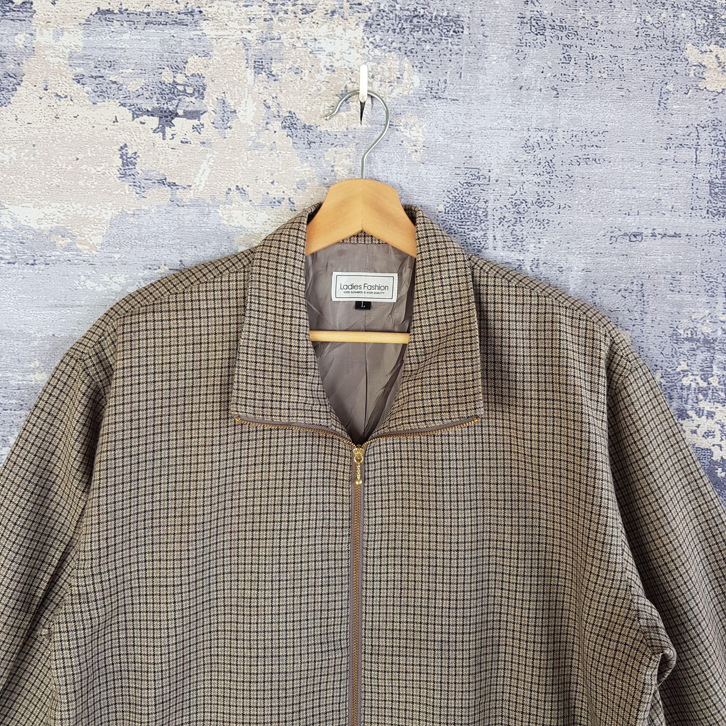 Vintage Vintage Japanese Tartan Plaid Wool Varsity Jacket Size US L / EU 52-54 / 3 - 2 Thumbnail