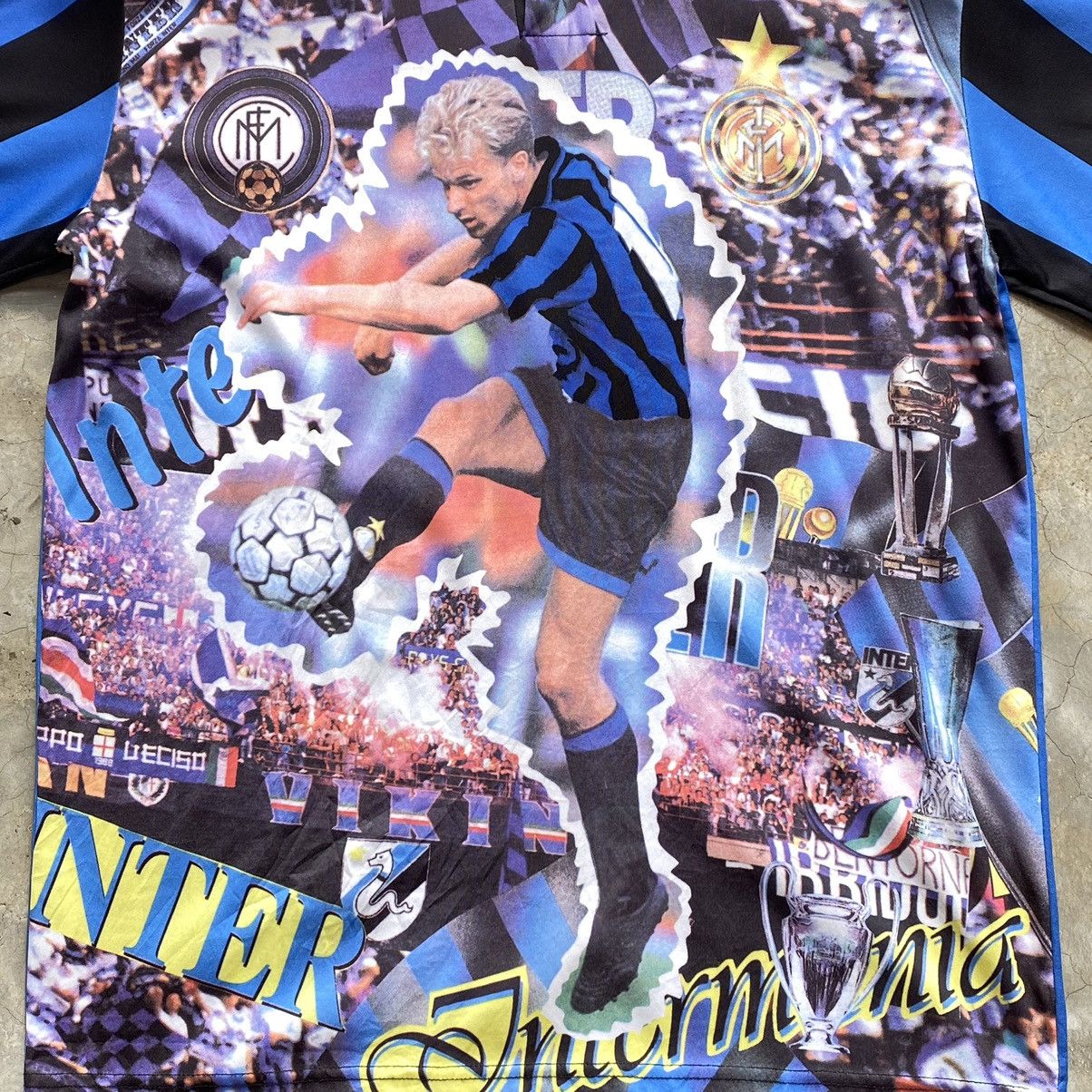 Vintage Vintage 90s Inter Milan Dennis Bergkamp Bootleg Jersey Size US L / EU 52-54 / 3 - 5 Thumbnail