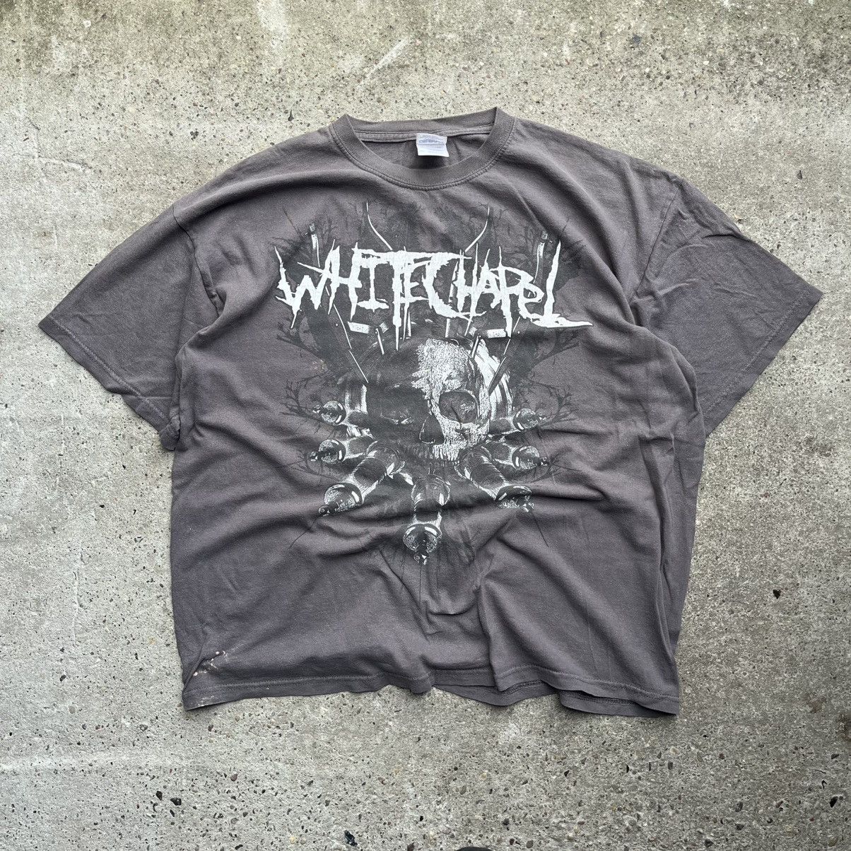 Band Tees × Gildan × Vintage Whitechapel Vintage opium grey metal Band Tee Size US XL / EU 56 / 4 - 1 Thumbnail