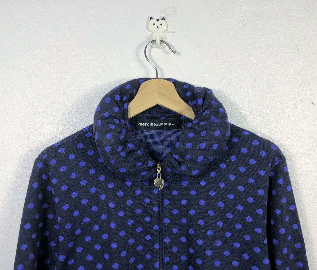 Issey Miyake × mercibeaucoup Rare Mercibeaucoup Issey Miyake Polka Zipper Sweatshirt Size US S / EU 44-46 / 1 - 2 Thumbnail