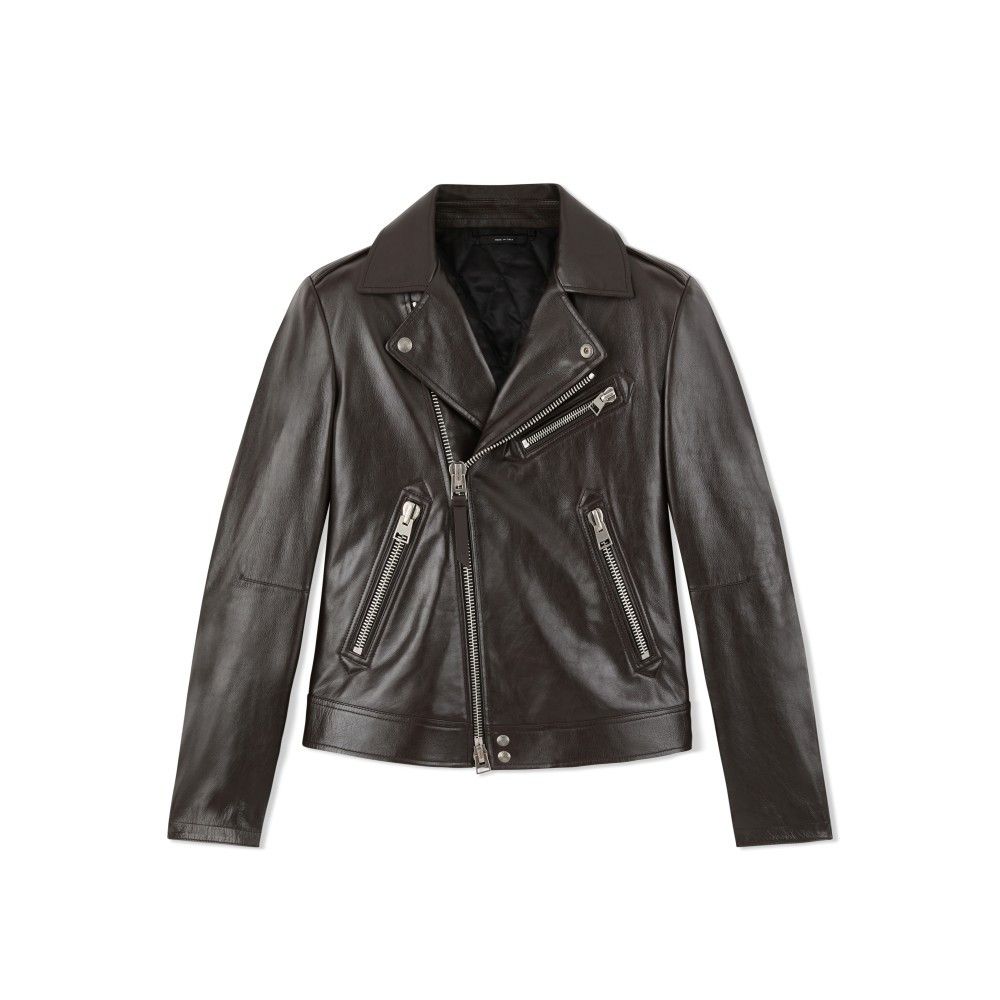 Tom Ford o1loc1c0924 LXR004 Leather Jacket in Chocolate Brown Size US L / EU 52-54 / 3 - 1 Thumbnail