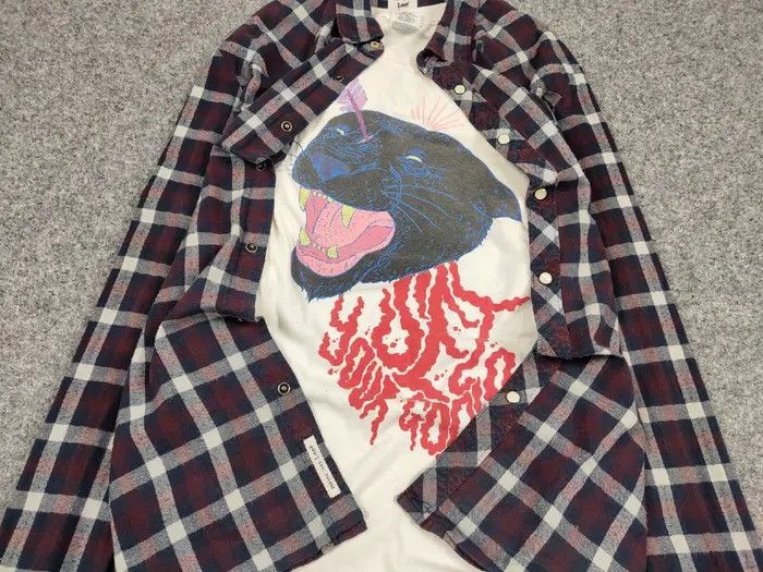 Flannel Vintage Flannel Lee Shirt Checkered Travis Scott Style Size US L / EU 52-54 / 3 - 8 Thumbnail