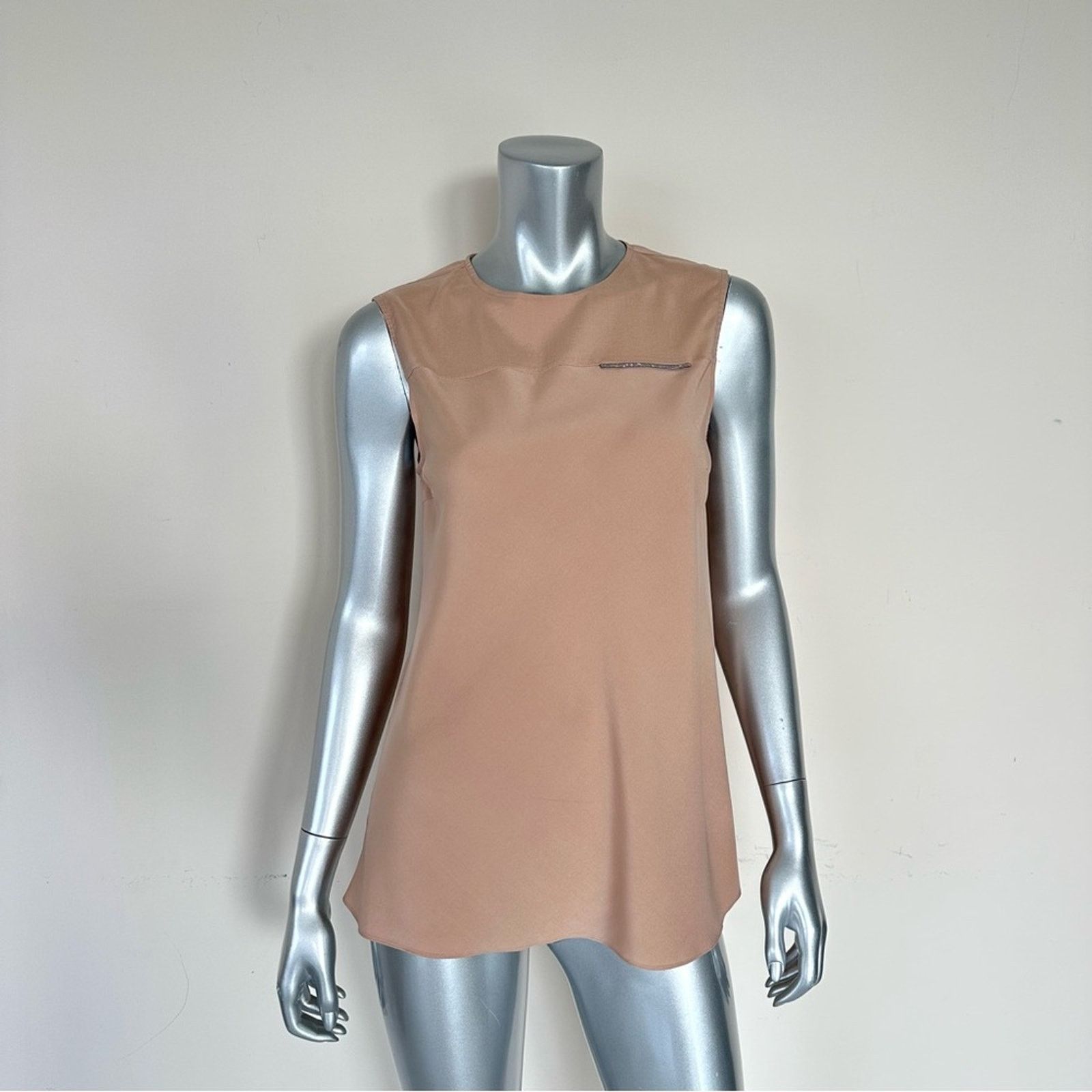 Brunello Cucinelli Brunello Cucinelli silk blouse size S Authentic Size S / US 4 / IT 40 - 1 Thumbnail