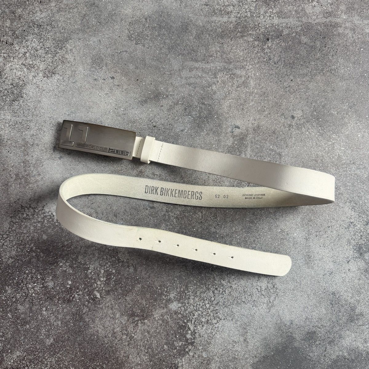 Dirk Bikkembergs Dirk Bikkembergs Archive Vintage 2006 World Cup Leather Belt Size ONE SIZE - 5 Thumbnail