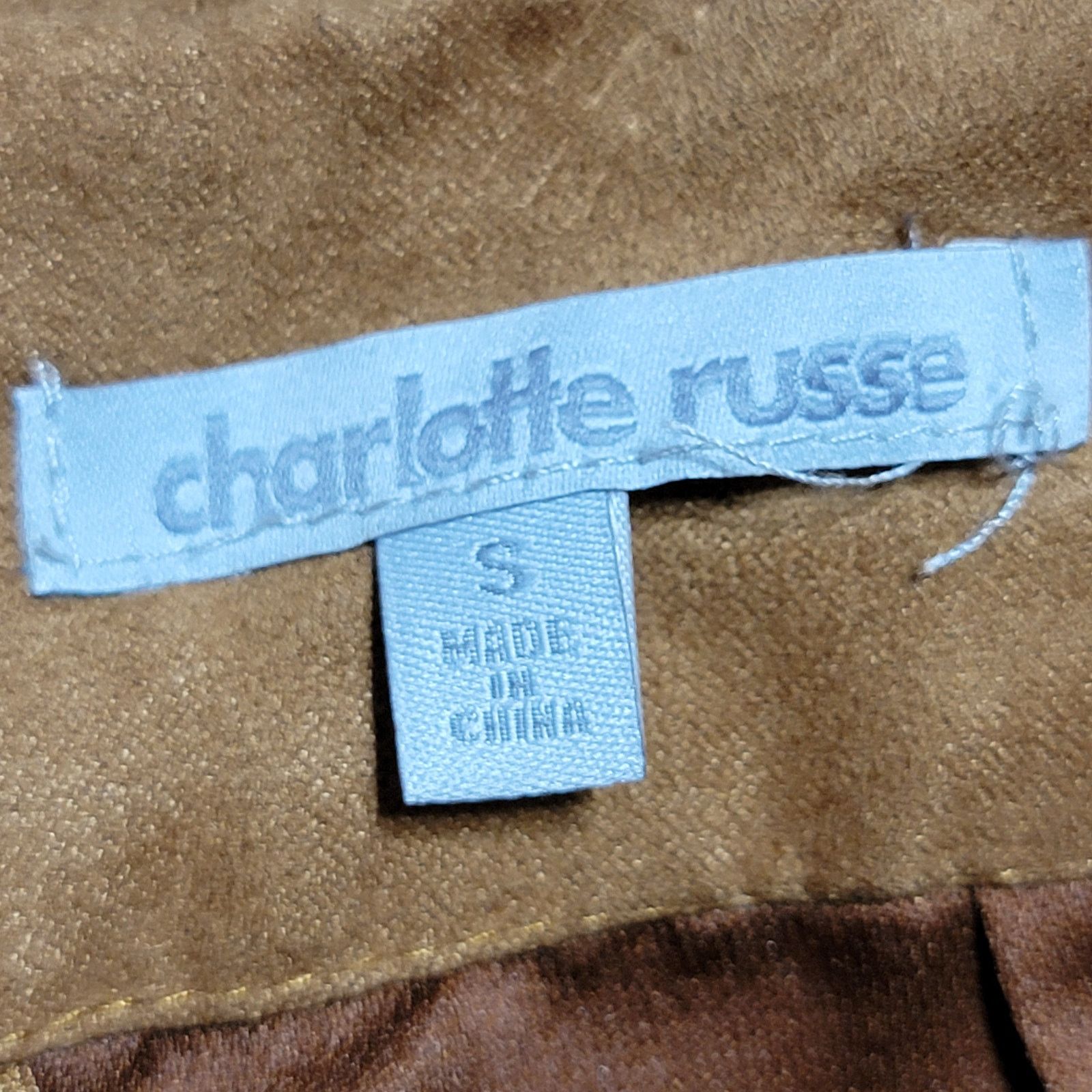 Other Charlotte Russe Faux Suede Mini Skirt w/ Side Fringe - Small Size 24" / US 00 / IT 34 - 6 Thumbnail