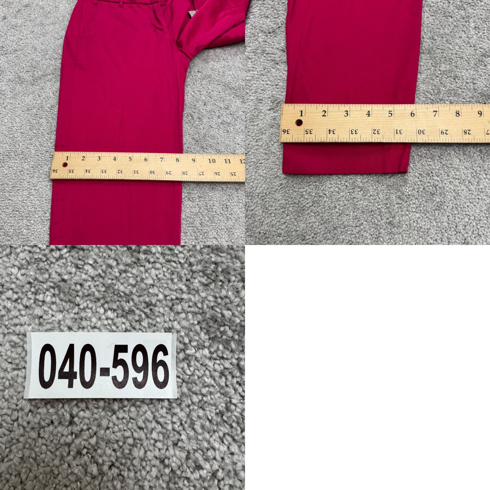 J.Crew VINTAGE? No — J.CREW Pink Cropped Tapered Leg Pants Womens 0P Petite Twill Cotton Cropped Pants, 23 in Inseam, 7? Wait. Size 25" / US 0 / IT 36 - 10 Thumbnail