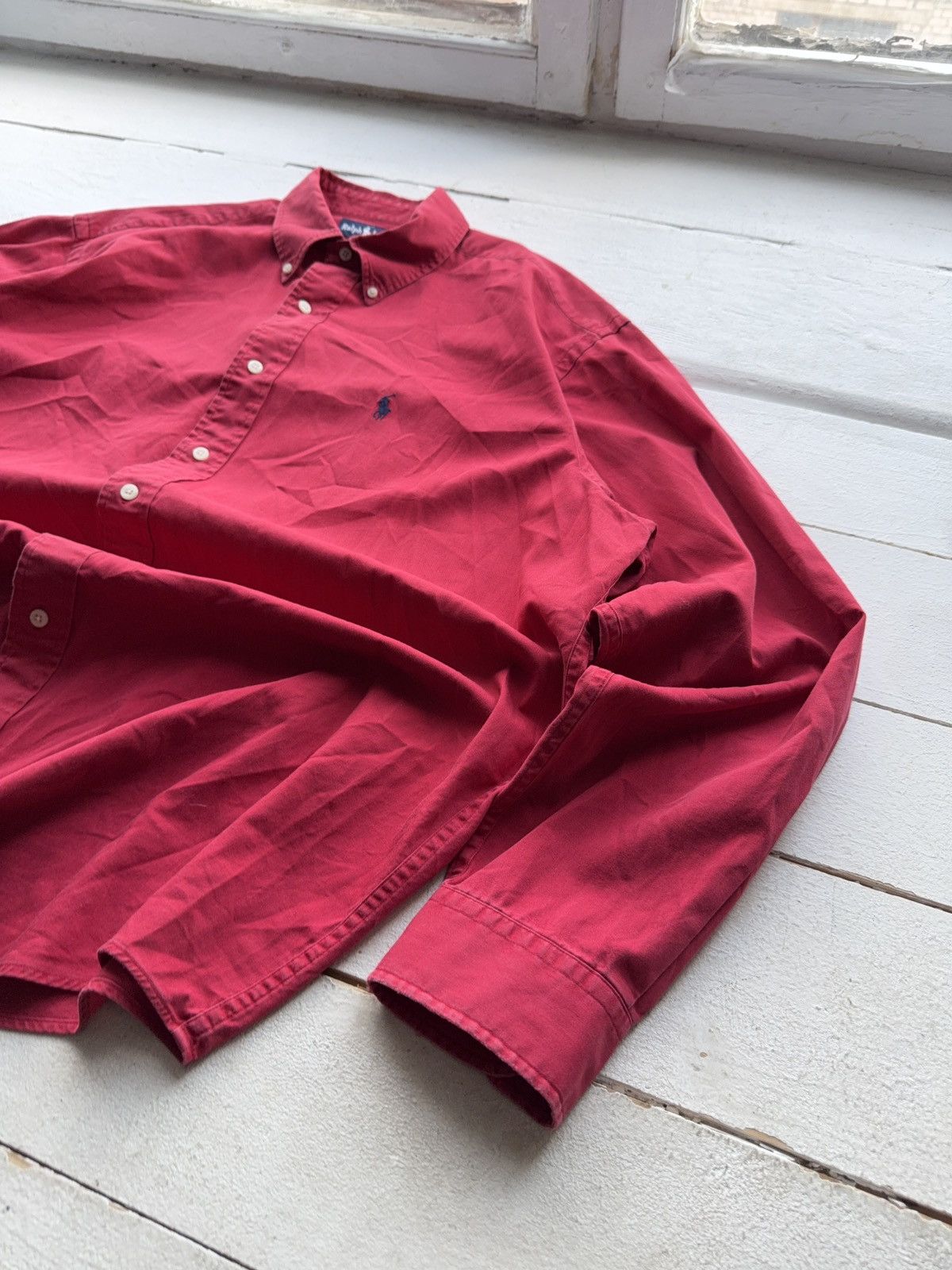 Polo Ralph Lauren Vintage Ralph Lauren faded Red Cotton Button-Down Shirt XL Size US XL / EU 56 / 4 - 4 Thumbnail