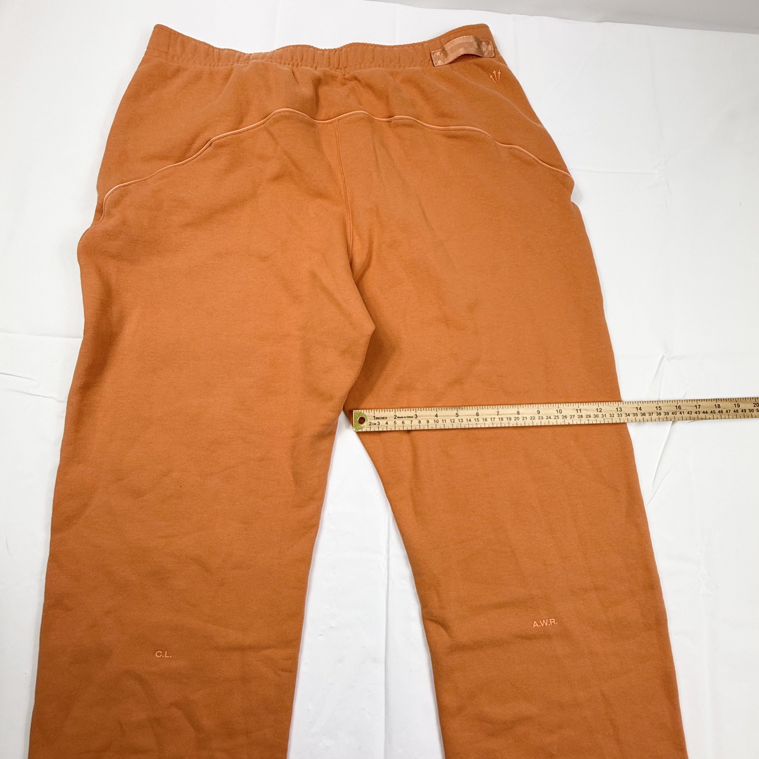 NOCTA × Nike Nike NOCTA Sunset Sweatpants Orange Wide Leg Fleece Joggers Size US 43 - 8 Thumbnail