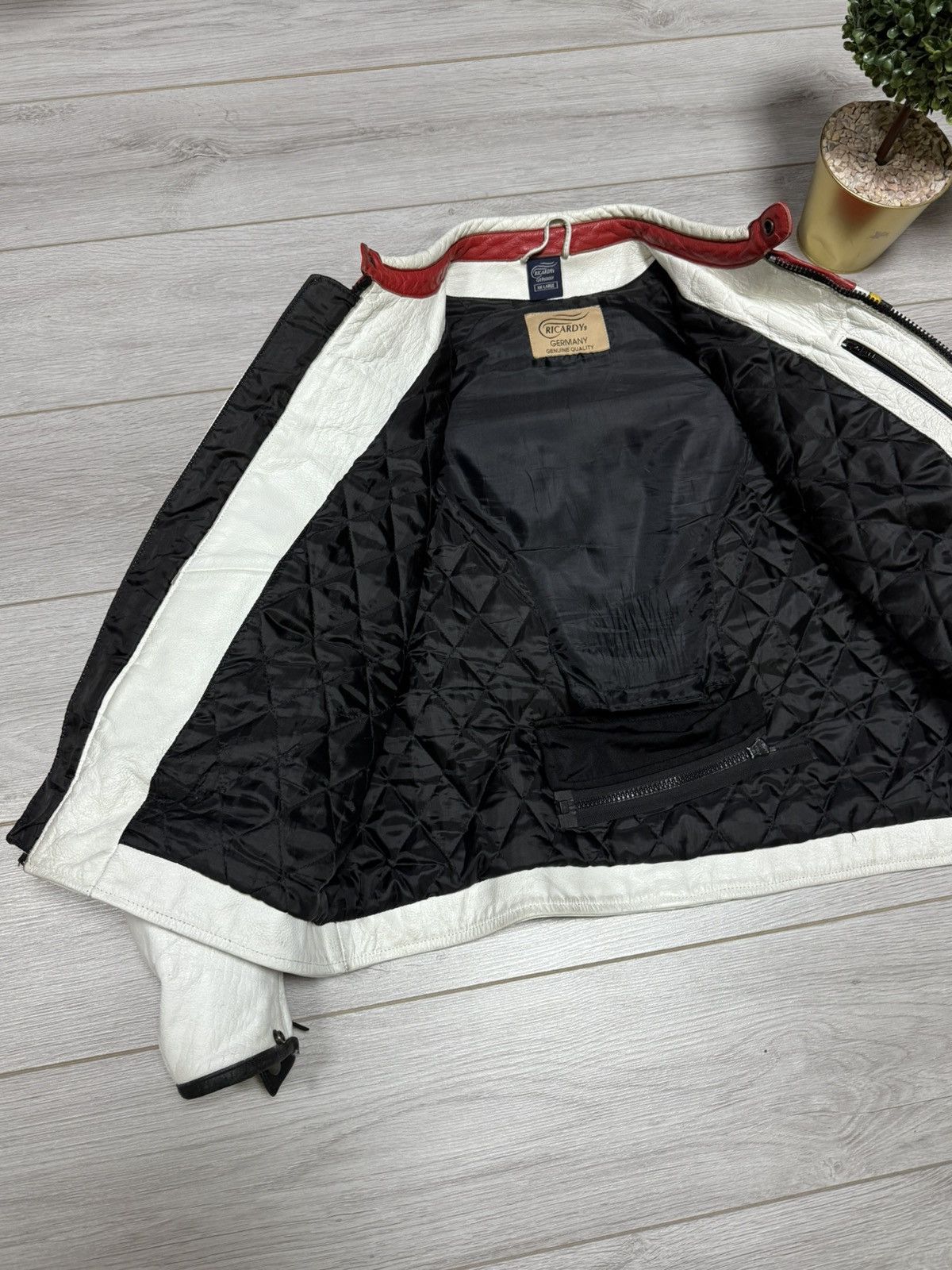 Vintage Lucky Strike leather racing protection jacket big logo Size US XXL / EU 58 / 5 - 6 Thumbnail