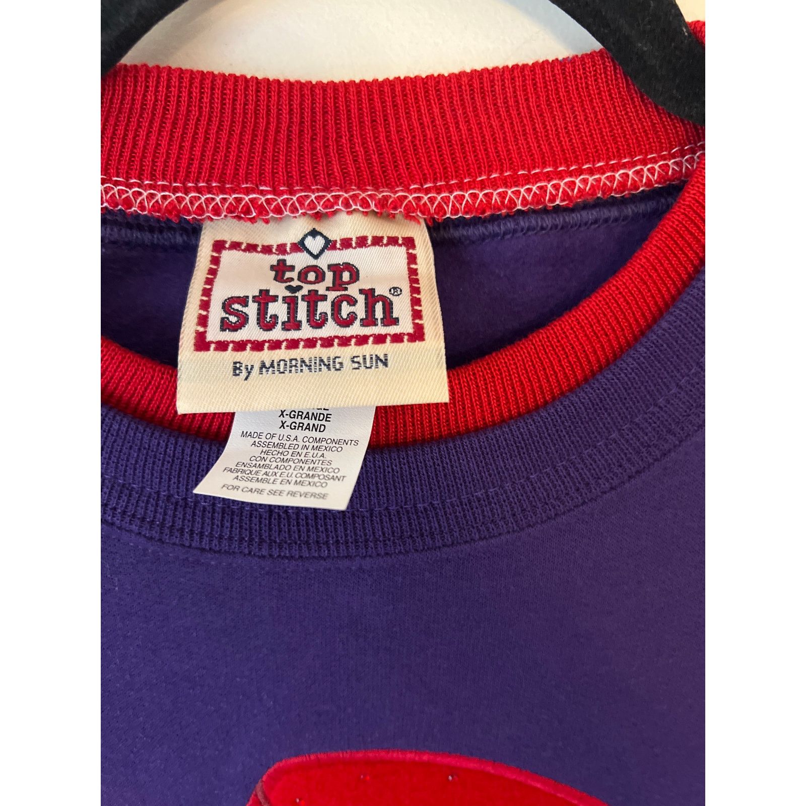 Other Top Stitch Vintage Red Hat Purple Crewneck Sweatshirt XL Size XL / US 12-14 / IT 48-50 - 3 Thumbnail
