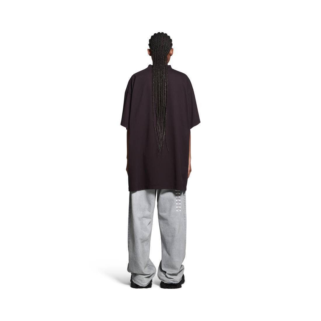 Balenciaga o1la1rc1a0725 Sample Sticker T-Shirt Oversized in Black Size S / US 4 / IT 40 - 4 Thumbnail