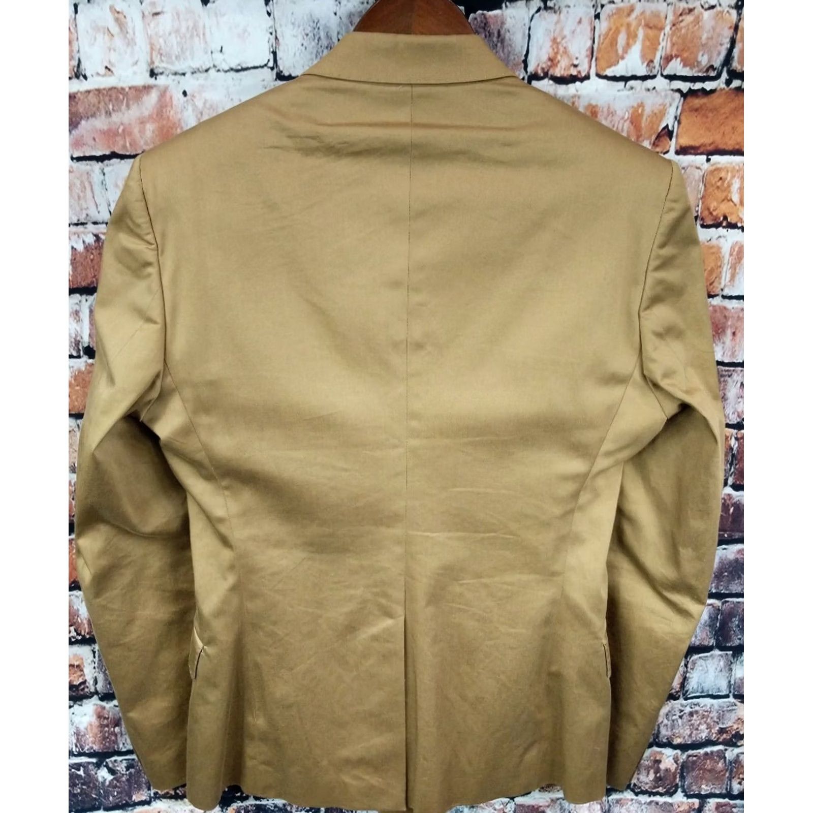 Just Cavalli JUST CAVALLI Blazer Sport Coat Jacket Men Medium 40 Beige Solid Two-Button Modern Pattern EU 50 Tan Woolless? 97% Cotton 3% Elastane Size 40R - 4 Thumbnail