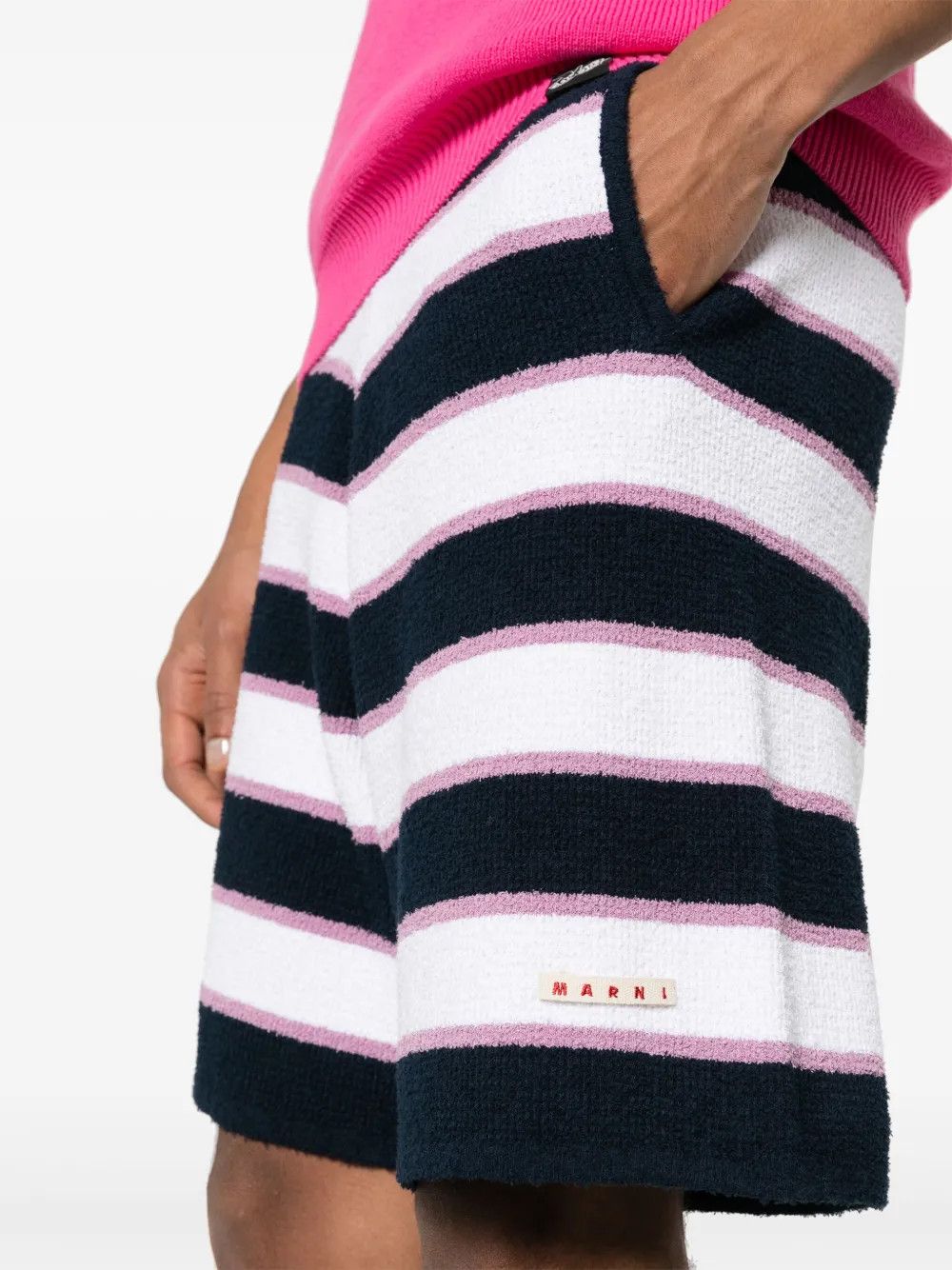 Marni oc11z0525 Logo-Appliqué Terrycloth Shorts in Multicolor Size US 30 / EU 46 - 5 Thumbnail