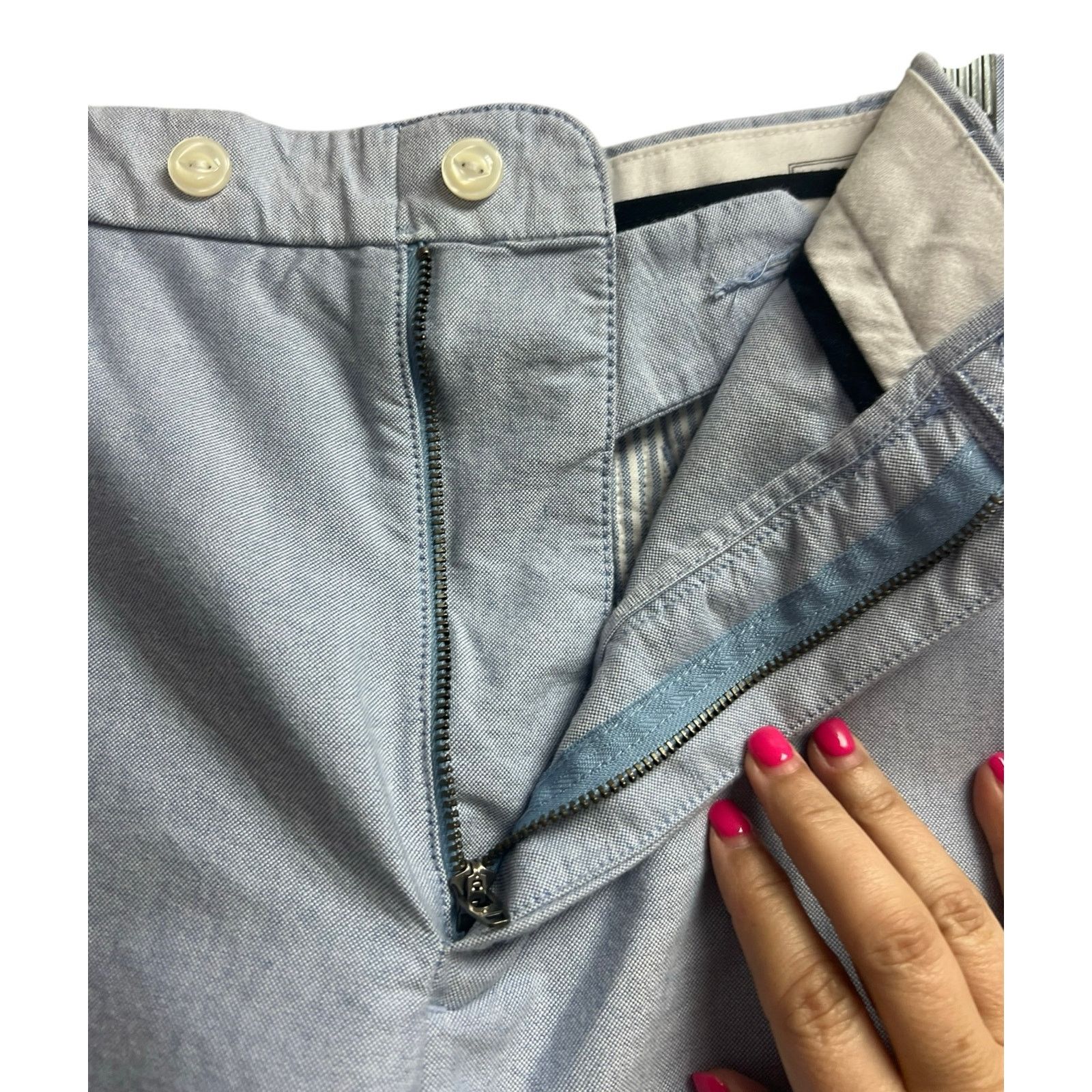 Ralph Lauren Polo by Ralph Lauren New York Light Blue Oxford Shorts Size US 38 / EU 54 - 6 Thumbnail