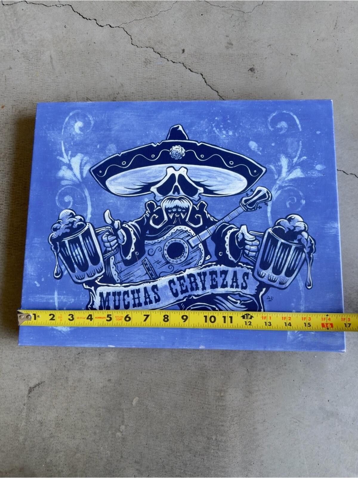 Other David Lozeau / Muchas Cervezas Canvas Art / Blue Skull Decor Size ONE SIZE - 3 Thumbnail