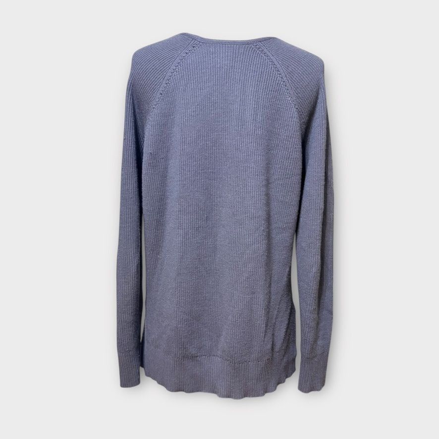 Athleta Athleta Refined V-Neck Sweater S Purple Merino Wool Blend Ri Size S / US 4 / IT 40 - 5 Thumbnail