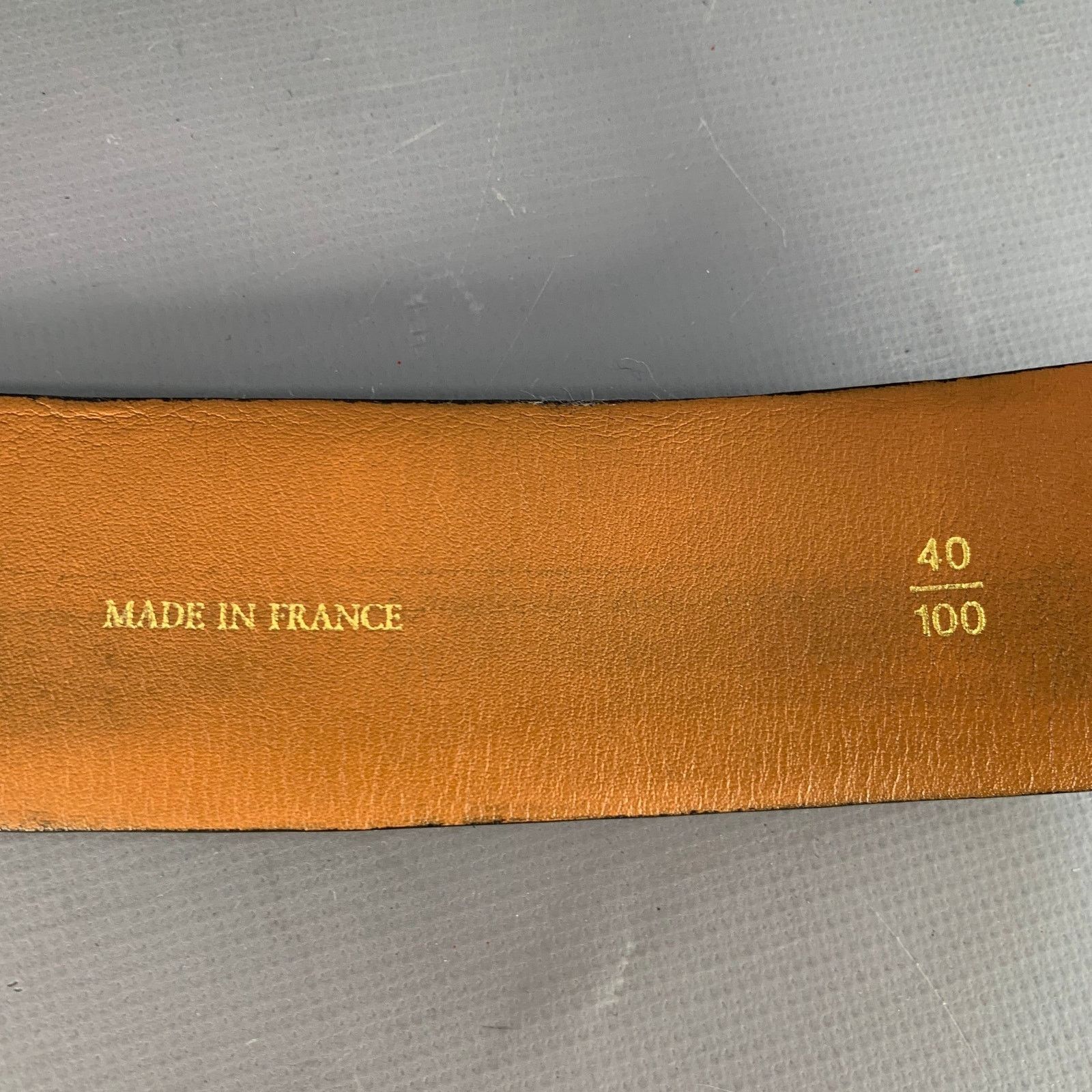 Zilli ZILLI Size 40 Black Gold Logo Leather Belt Size ONE SIZE - 7 Thumbnail
