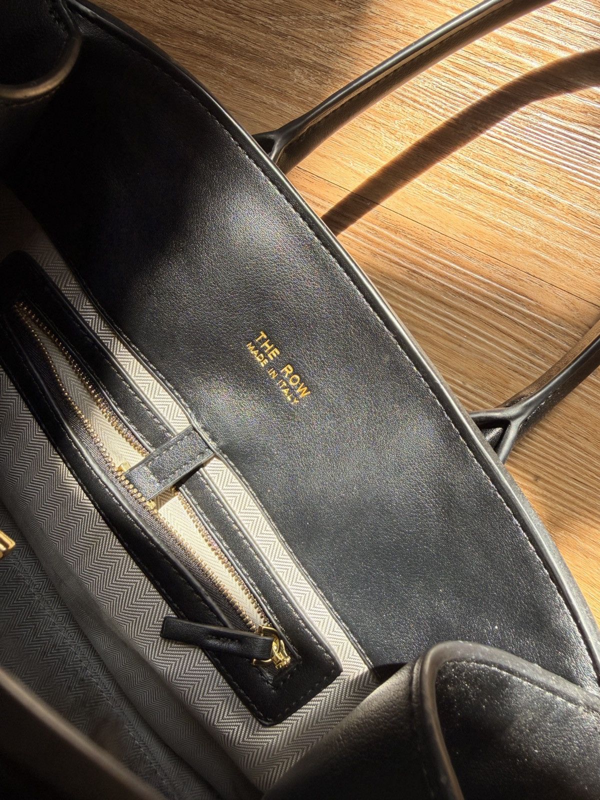 The Row The Row Margaux 15 Tote Black/Gold Hardware Size ONE SIZE - 4 Thumbnail