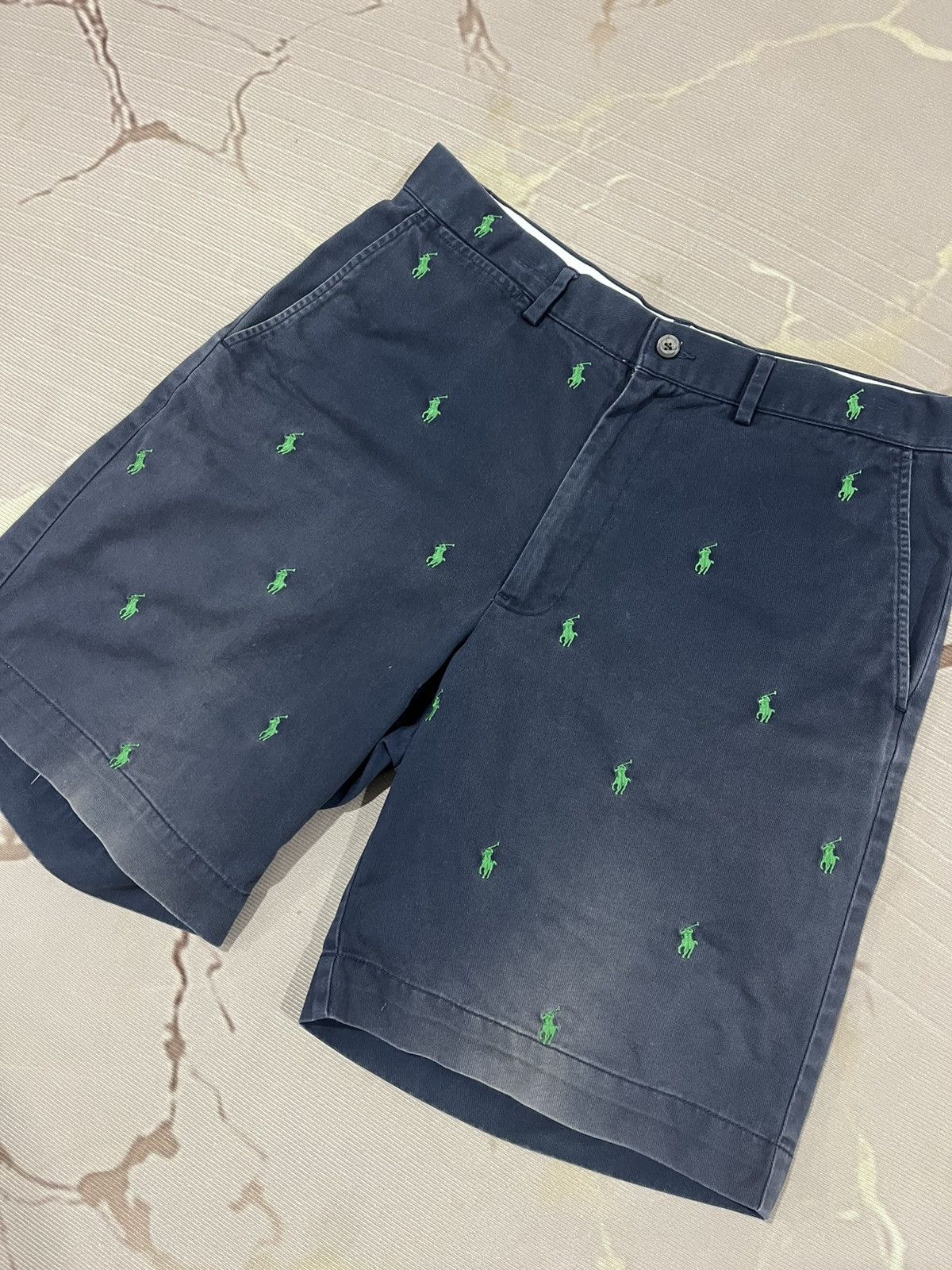 Polo Ralph Lauren Polo Ralph Lauren All Over Pony Shorts Navy 32 Rare Size US 32 / EU 48 - 2 Thumbnail