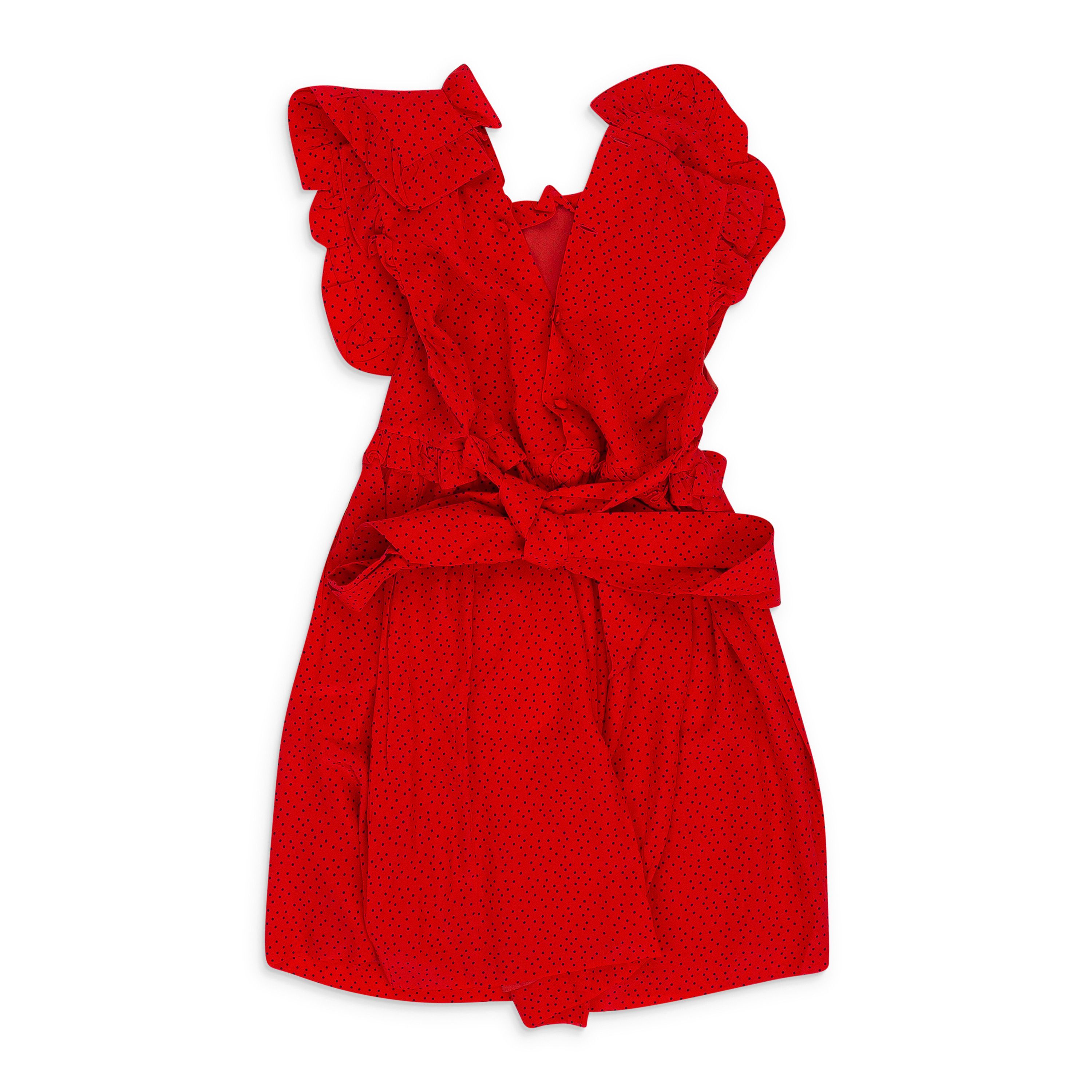 open lace back dress Fashion Summer Strapless Red Elastic Ruffle Layered Lace Detailed Textured Tube Mini Dress M / Red