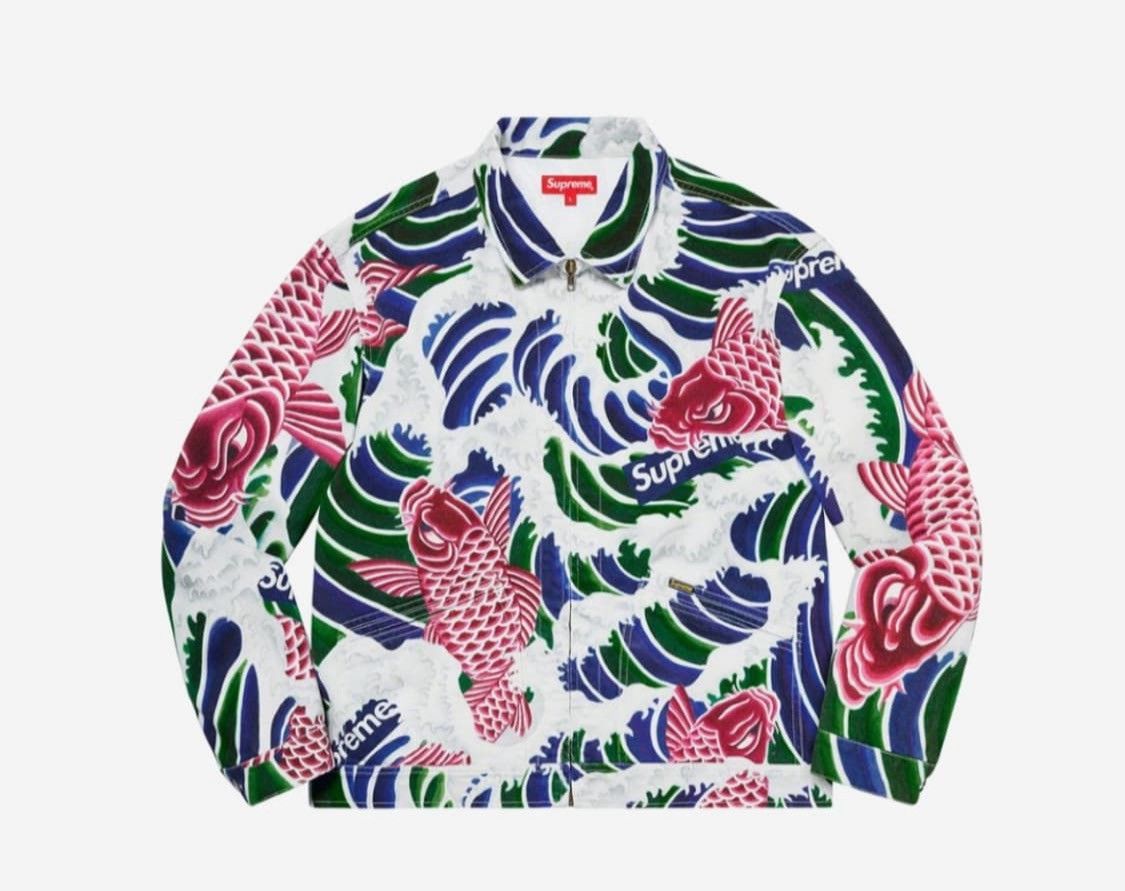 Supreme Supreme 20SS Waves and Carp Work Jacket Size US XL / EU 56 / 4 - 1 Thumbnail
