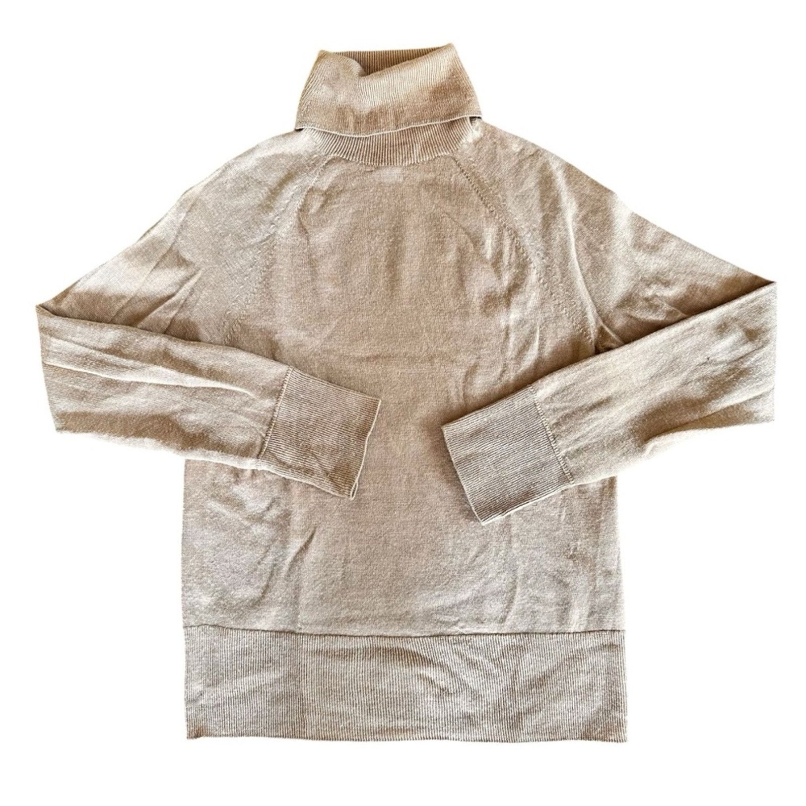 Banana Republic Banana Republic Merino Wool Turtleneck Sweater – Tan Size M / US 6-8 / IT 42-44 - 1 Thumbnail