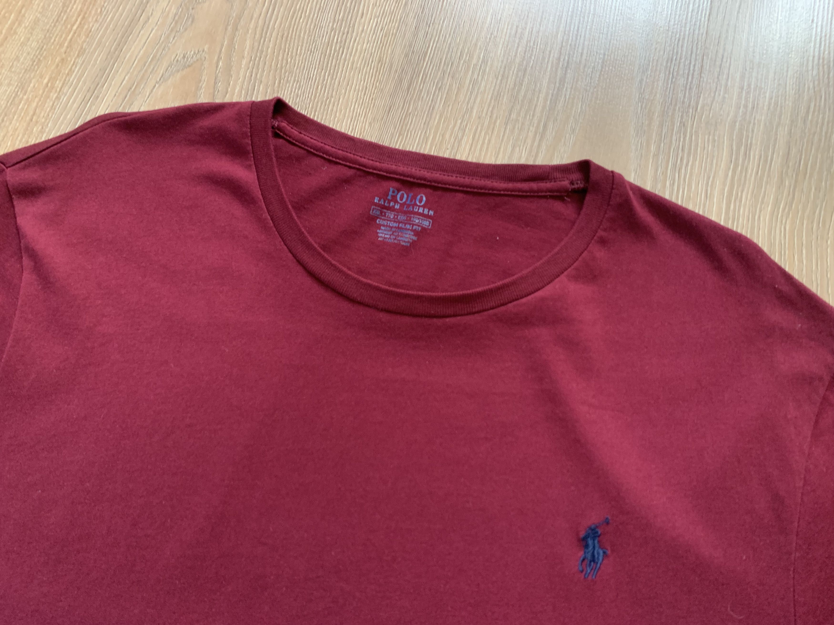 Polo Ralph Lauren Polo Ralph Lauren Burgundy Basic Cotton T-Shirt Size US XXL / EU 58 / 5 - 4 Thumbnail