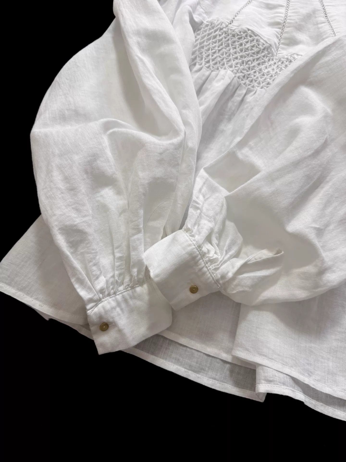 Kapital Kapital Linen-Cotton Origami Pleat White Vintage Shirt Size S / US 4 / IT 40 - 6 Thumbnail
