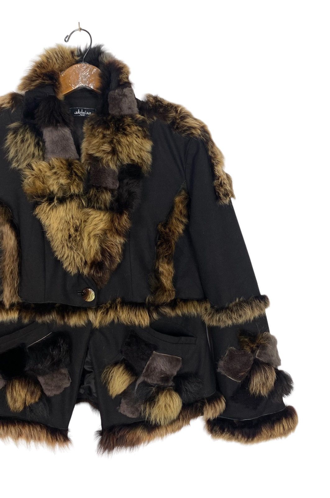 Vintage Rare‼️ Akhesa France Faux Fur Coat Made in Turkey Size M / US 6-8 / IT 42-44 - 4 Thumbnail