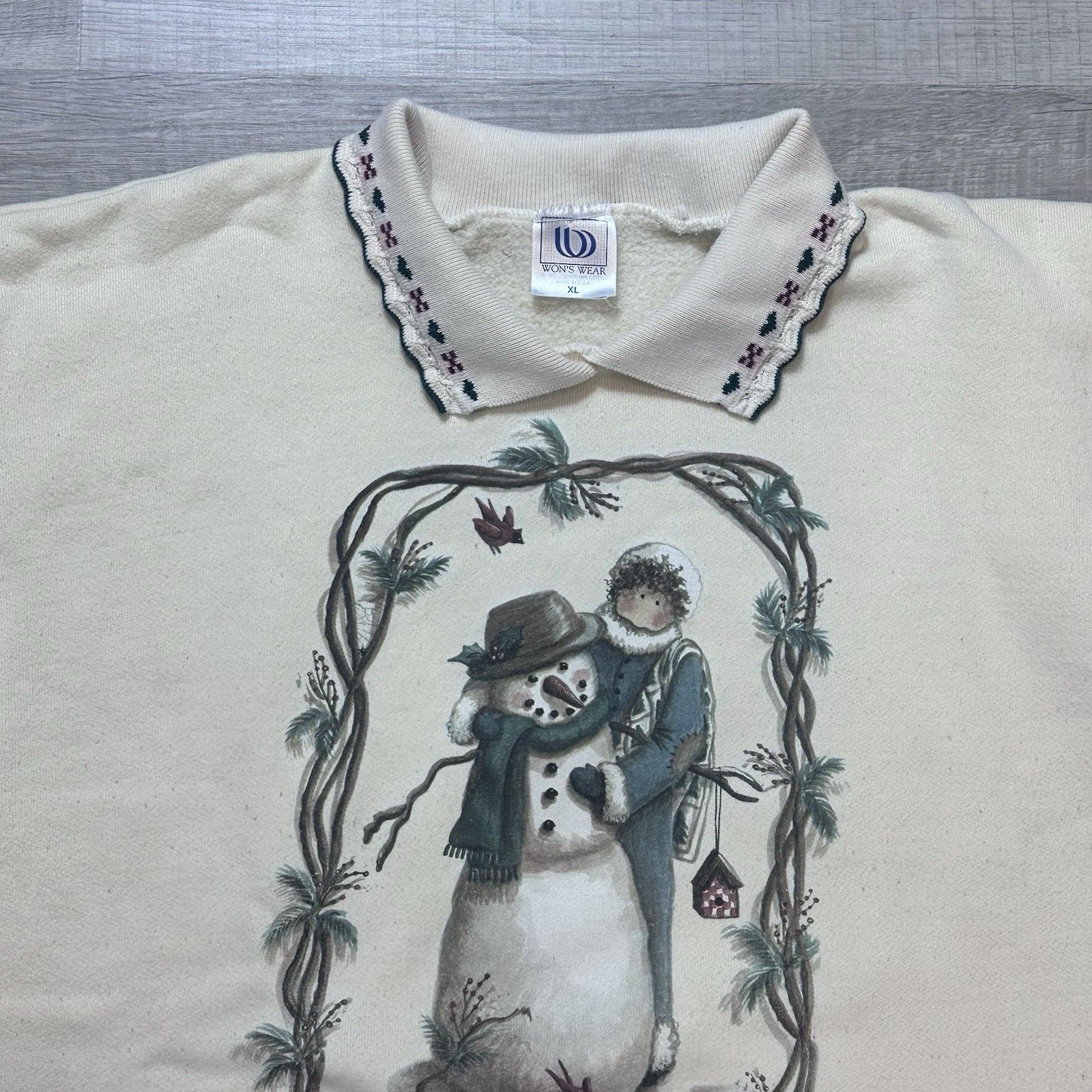Vintage Vintage Won's Wear Beige Women's XL Sweater Heidi Satterberg Size XL / US 12-14 / IT 48-50 - 5 Thumbnail