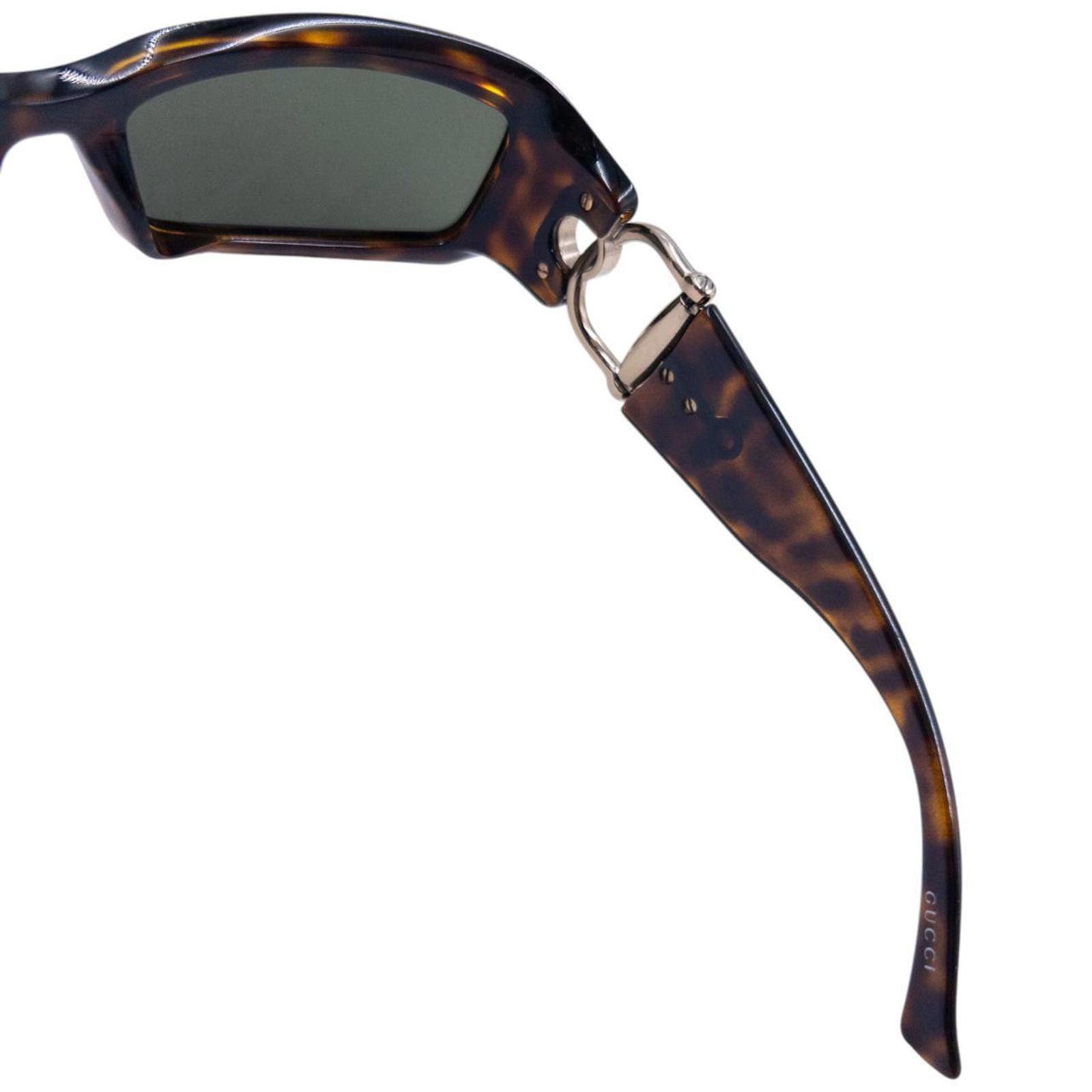 Gucci Vintage Gucci Horse Bit Tortoise Shell Sunglasses Size ONE SIZE - 7 Thumbnail
