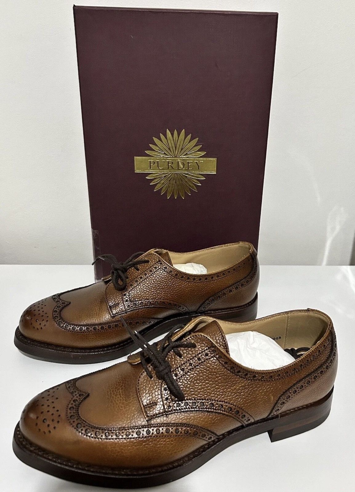 Purdey Purdey Women’s Calf Leather Brogue Size-7.5 UK Size US 10 / IT 40 - 3 Thumbnail