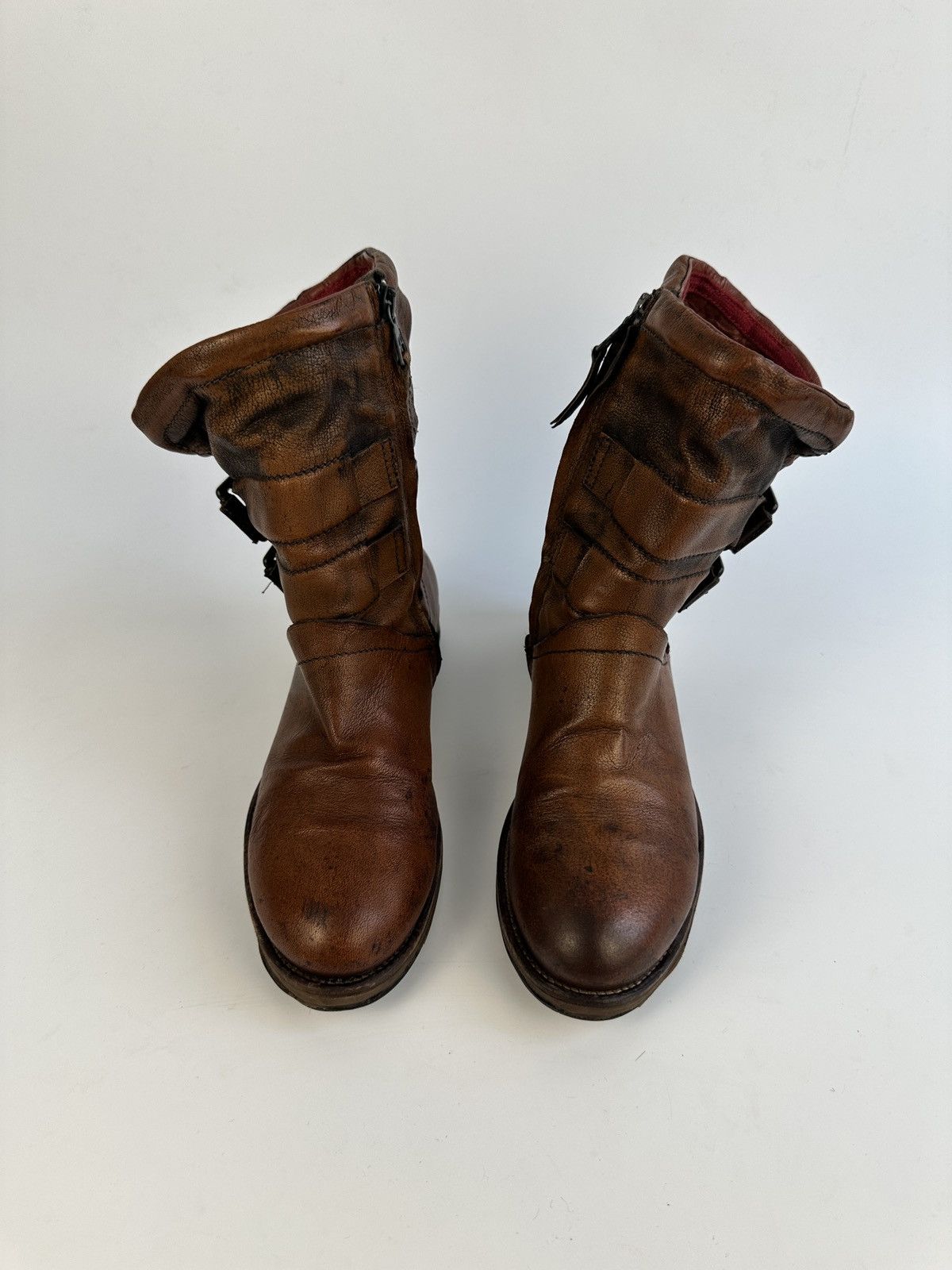 A.S.98 Airstep A.S.98 Pelle Boots Stivali Donna Taglia Biker Moto Size US 9 / IT 39 - 4 Thumbnail