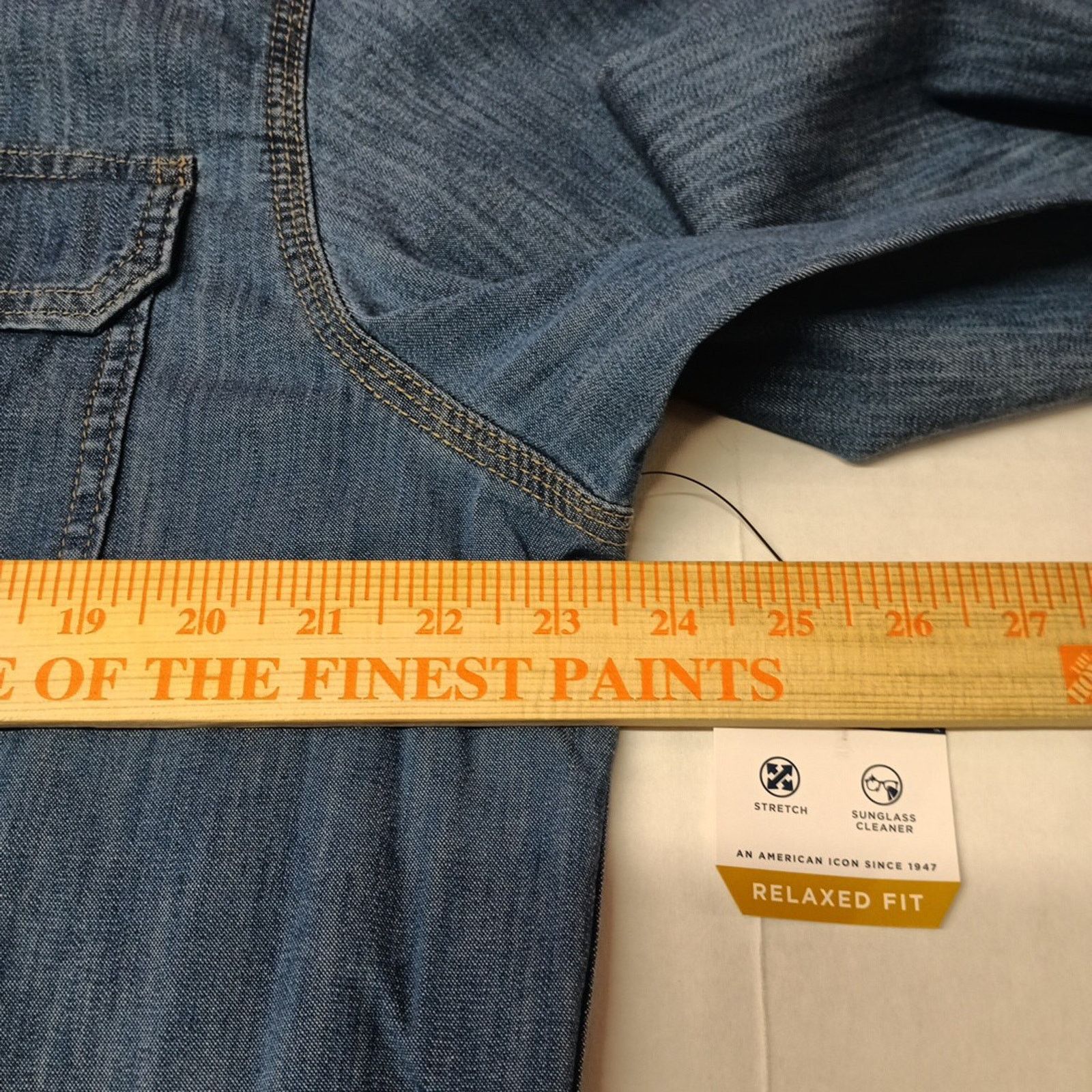Wrangler Wrangler Big Men's Relaxed Fit Woven Shirt Size L Blue Size US L / EU 52-54 / 3 - 6 Thumbnail