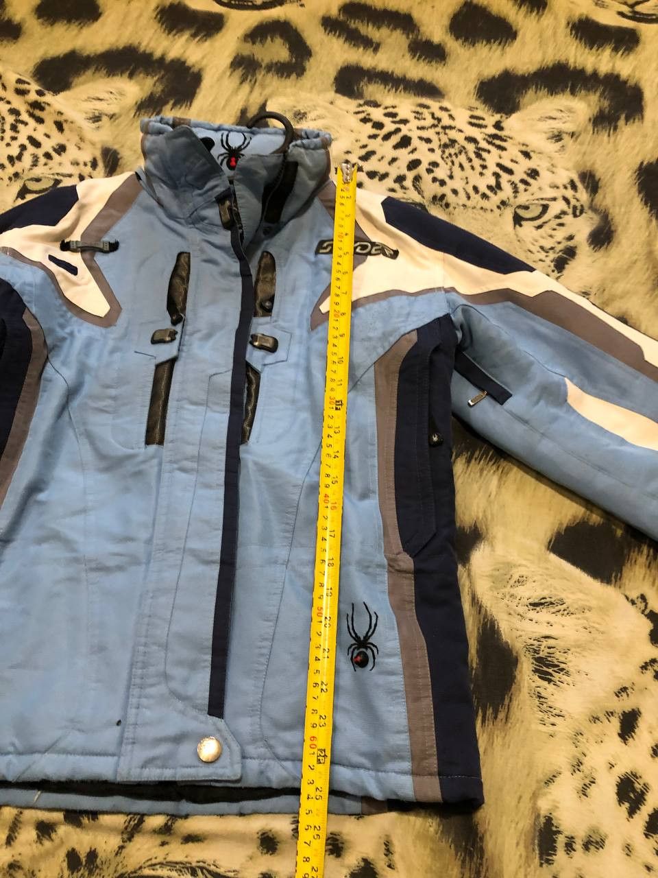 Spyder Baby Blue Spider Web ski Snowboarding Jacket vintage