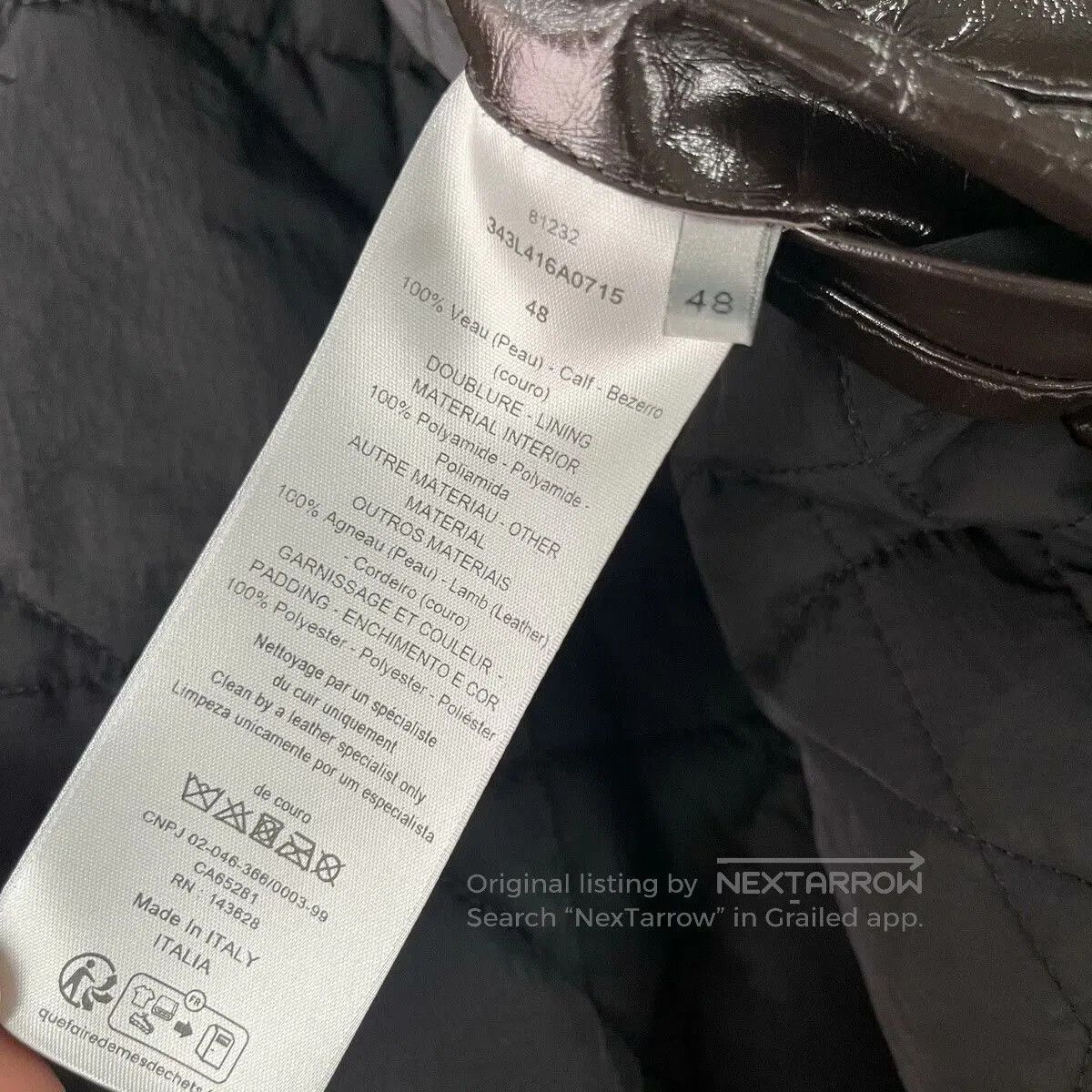 Dior Dior Men's Leather Jacket Fur Collar. Size US M / EU 48-50 / 2 - 4 Thumbnail