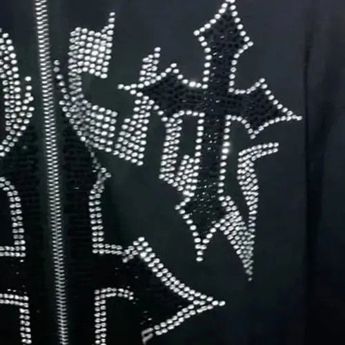 Japanese Brand Maruyama x Han #16 Y2K Hoodie Rhinestones Size US M / EU 48-50 / 2 - 3 Thumbnail